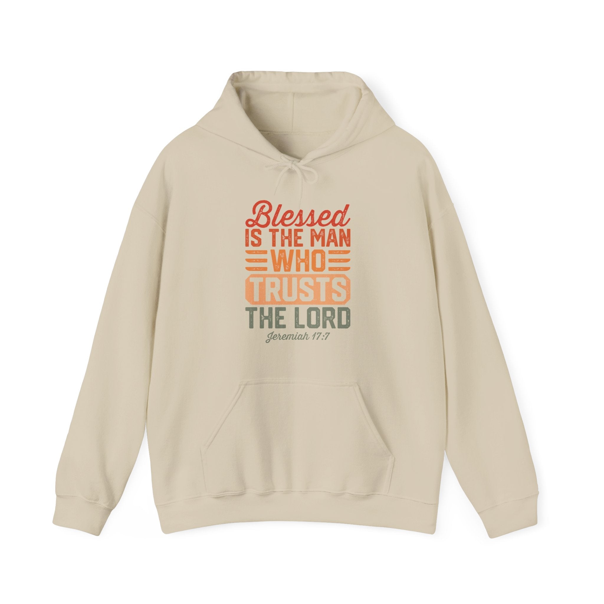 Faith Based Men's Hoodie - Blessed Is The Man | Hoodie by atgodanddesigns