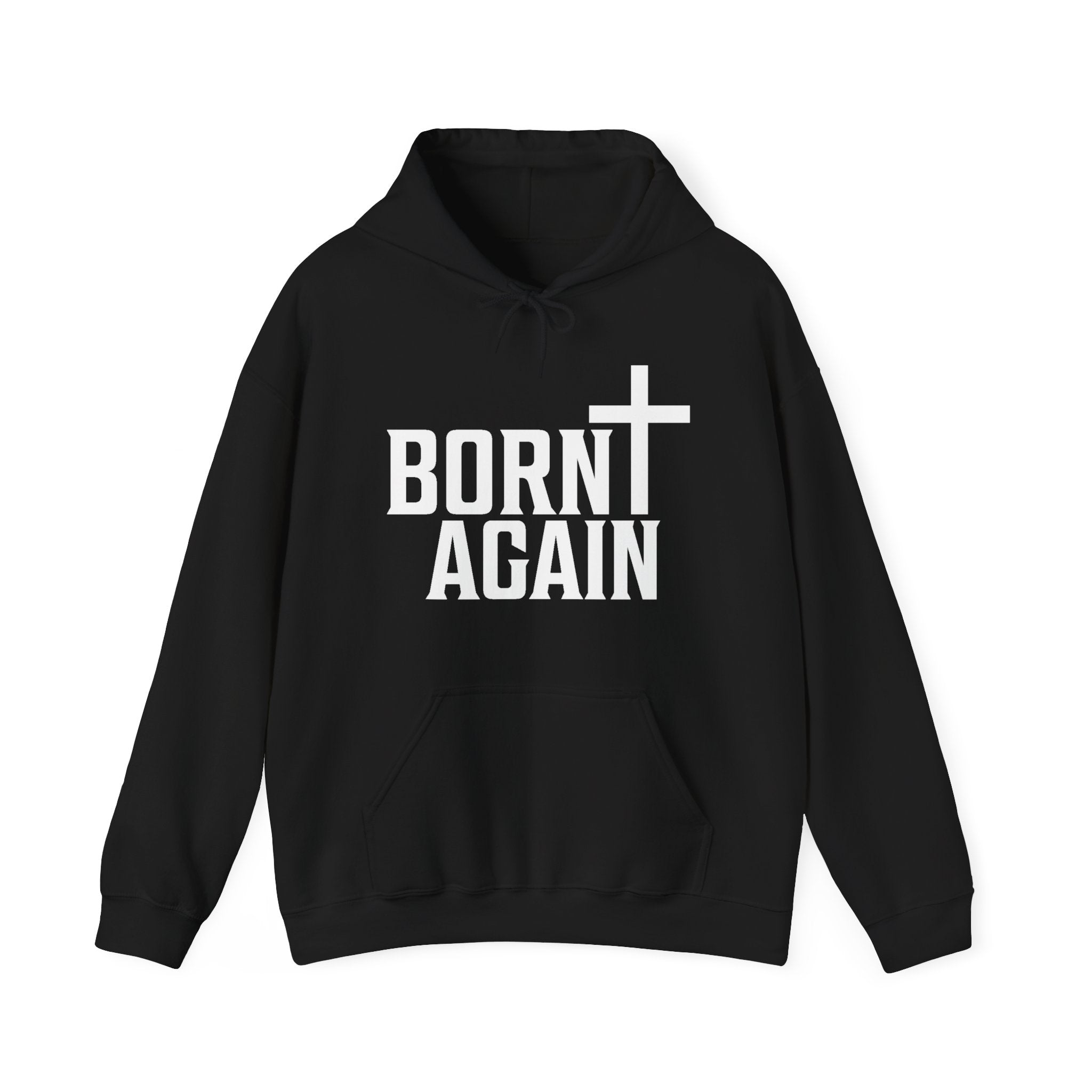 Faith Based Men's Hoodie - Born Again | Hoodie by atgodanddesigns
