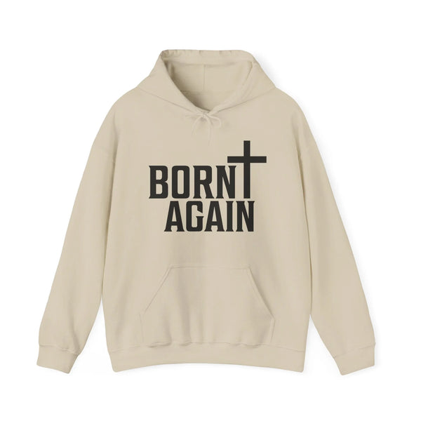 Faith Based Men's Hoodie - Born Again | Hoodie by atgodanddesigns