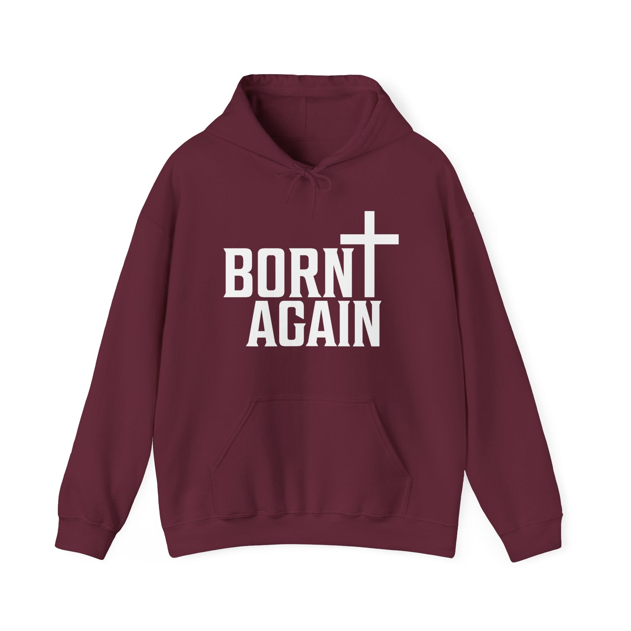 Faith Based Men's Hoodie - Born Again | Hoodie by atgodanddesigns