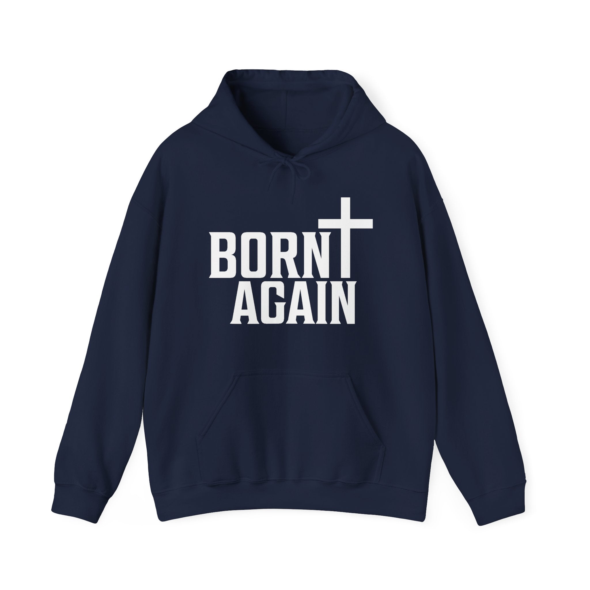Faith Based Men's Hoodie - Born Again | Hoodie by atgodanddesigns