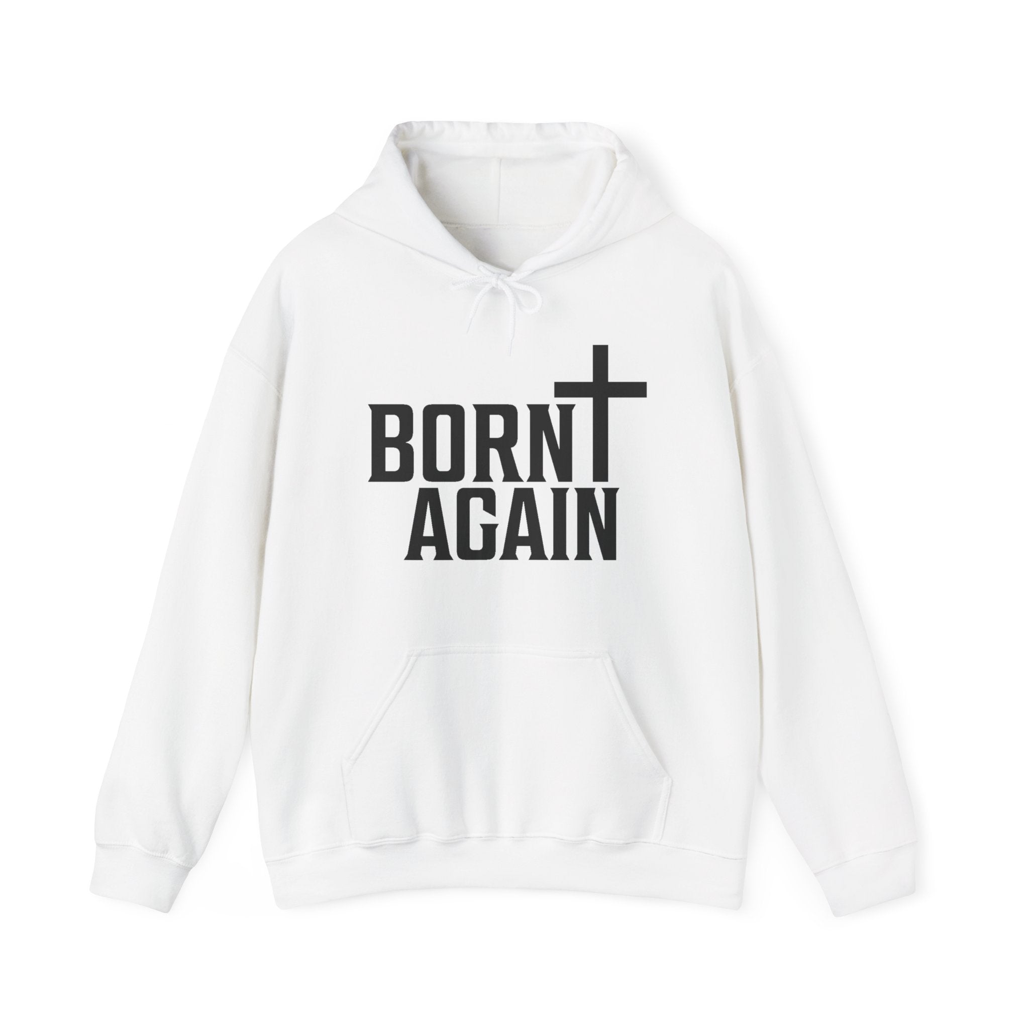 Faith Based Men's Hoodie - Born Again | Hoodie by atgodanddesigns