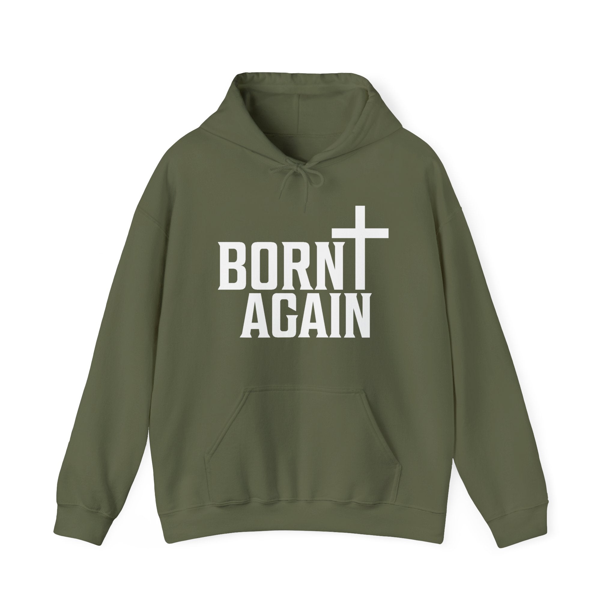 Faith Based Men's Hoodie - Born Again | Hoodie by atgodanddesigns
