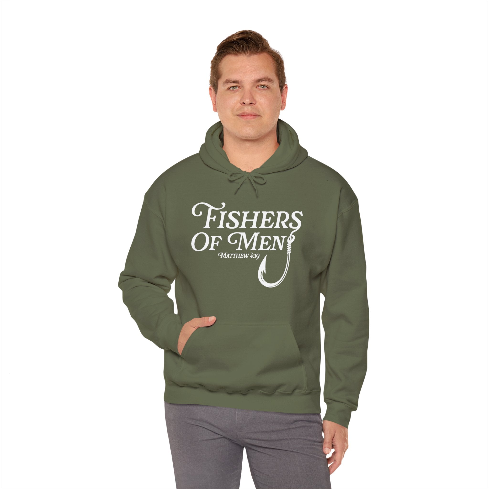 Faith Based Men's Hoodie - Fishers Of Men | Hoodie by atgodanddesigns