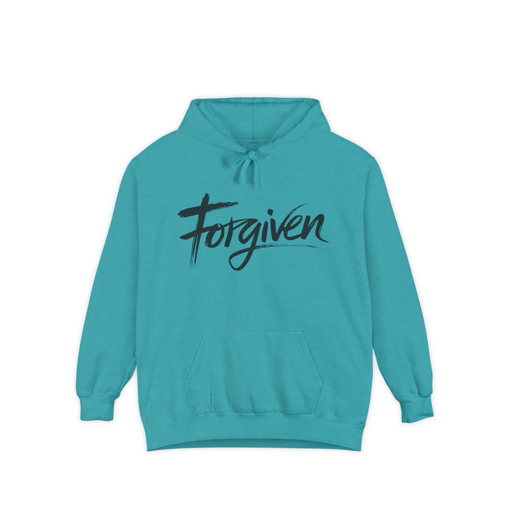 Faith Based Men's Hoodie - Forgiven | Hoodie by atgodanddesigns
