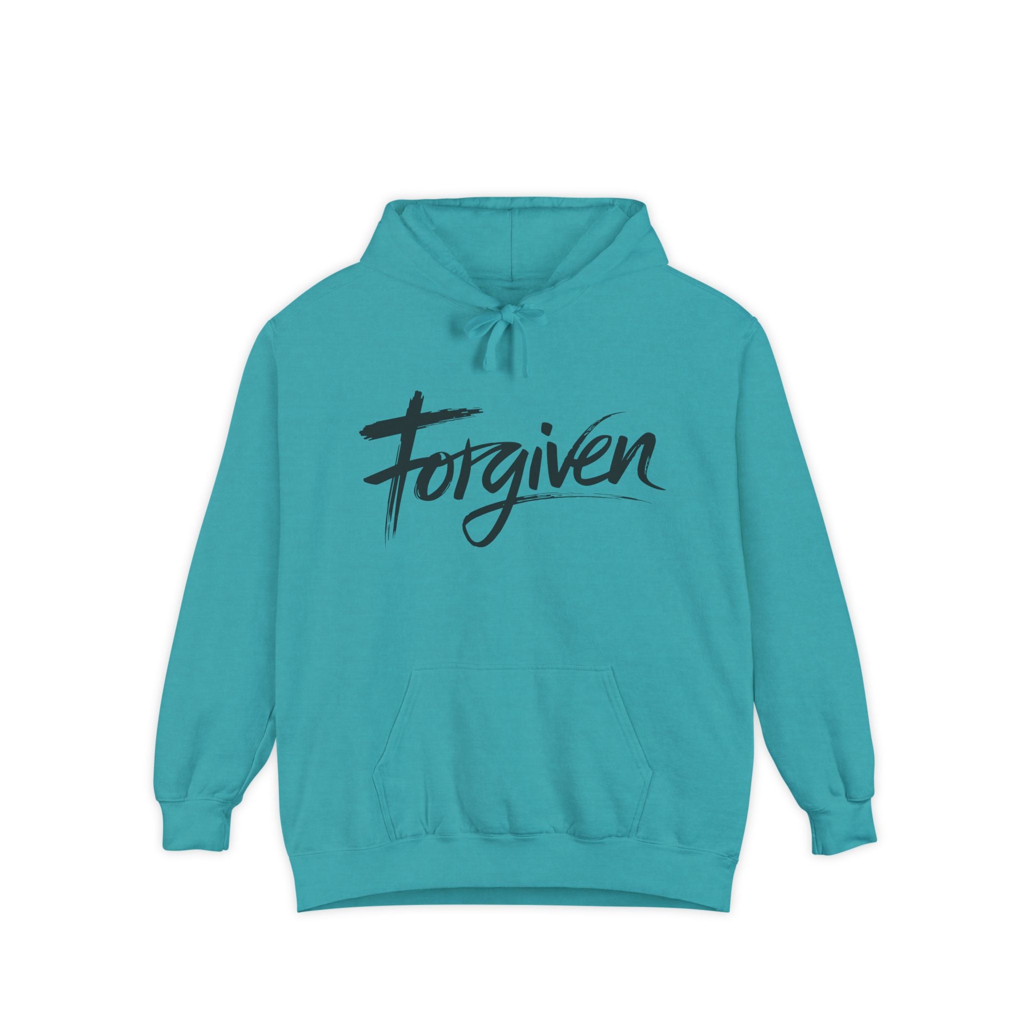 Faith Based Men's Hoodie - Forgiven | Hoodie by atgodanddesigns