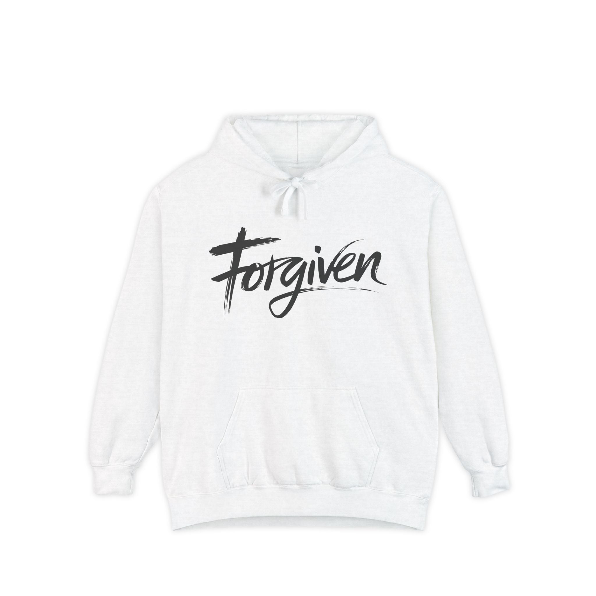 Faith Based Men's Hoodie - Forgiven | Hoodie by atgodanddesigns