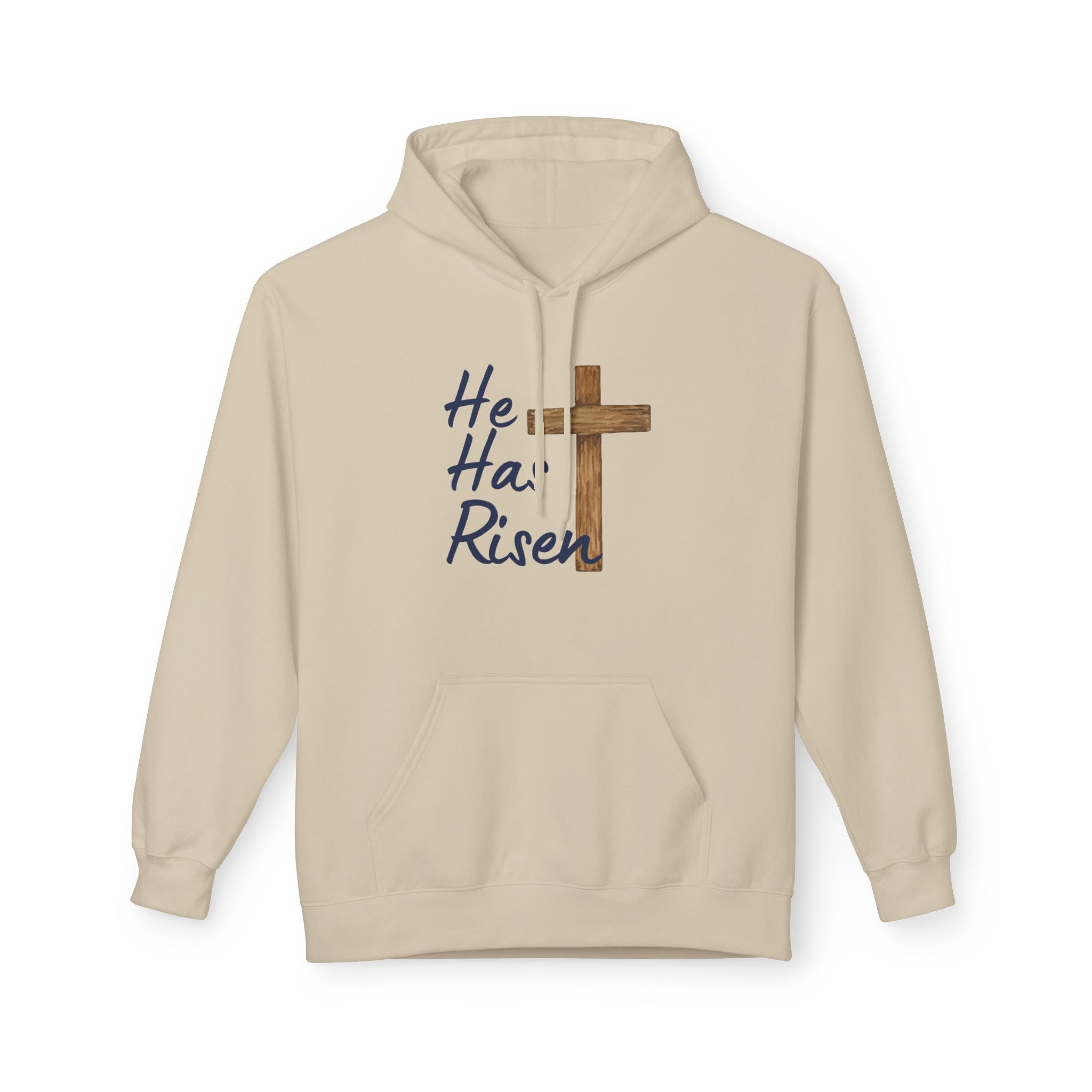 Faith Based Men's Hoodie - He Has Risen | Hoodie by atgodanddesigns