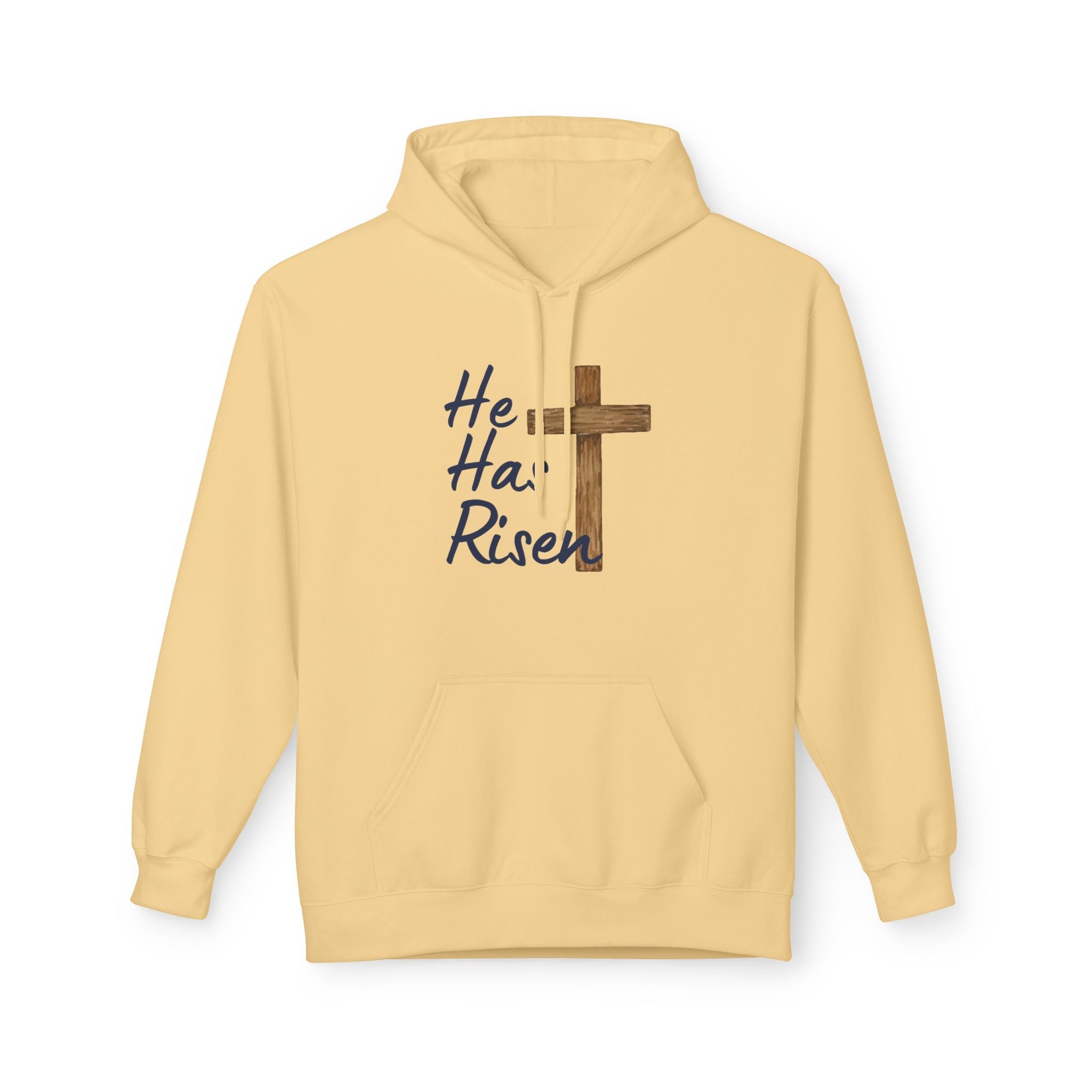 Faith Based Men's Hoodie - He Has Risen | Hoodie by atgodanddesigns