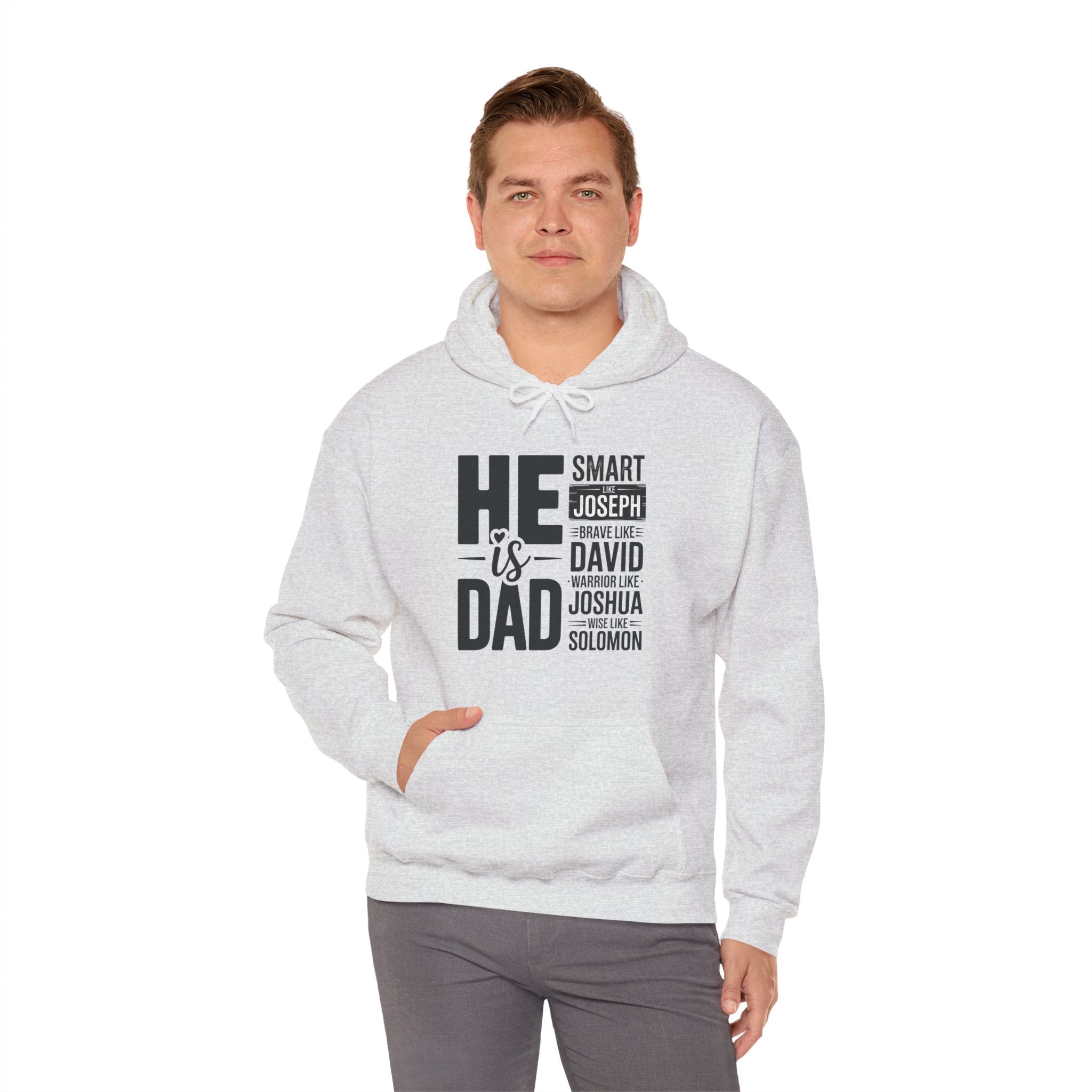 Faith Based Men's Hoodie - He Is Dad | Hoodie by atgodanddesigns