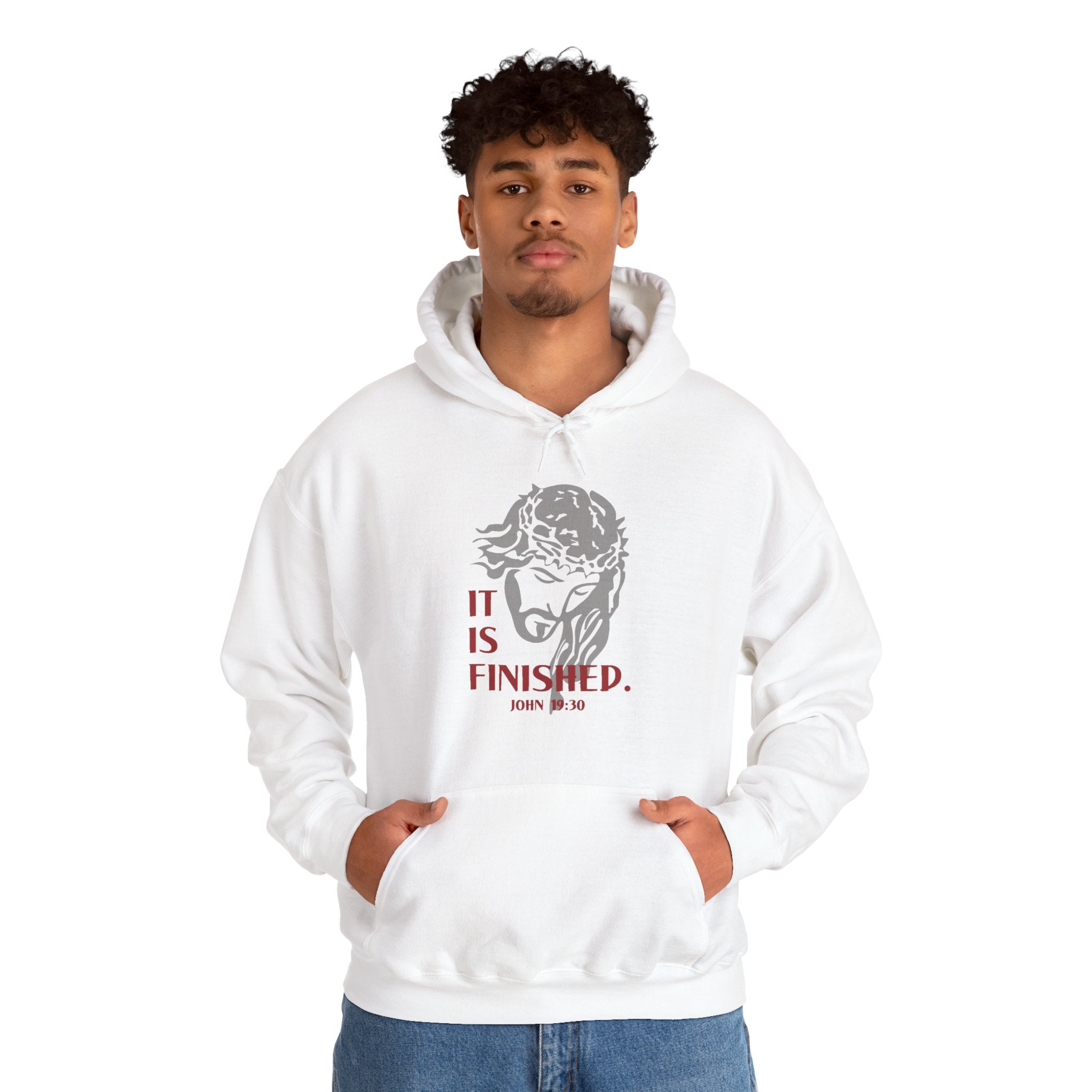 Faith Based Men's Hoodie - It Is Finished | Hoodie by atgodanddesigns