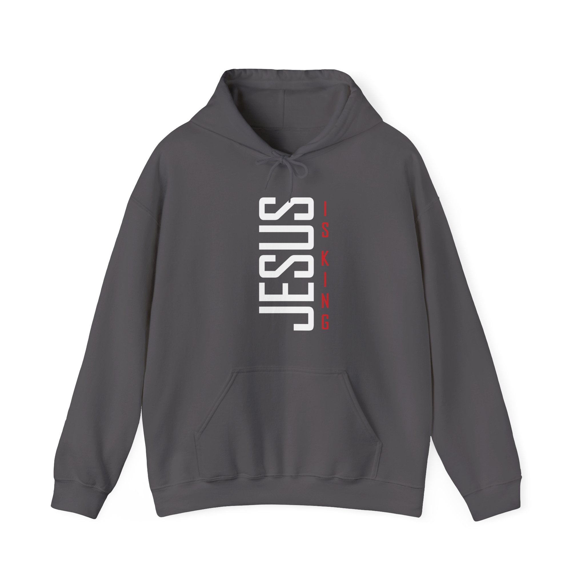 Faith Based Men's Hoodie - Jesus Is King | Hoodie by atgodanddesigns
