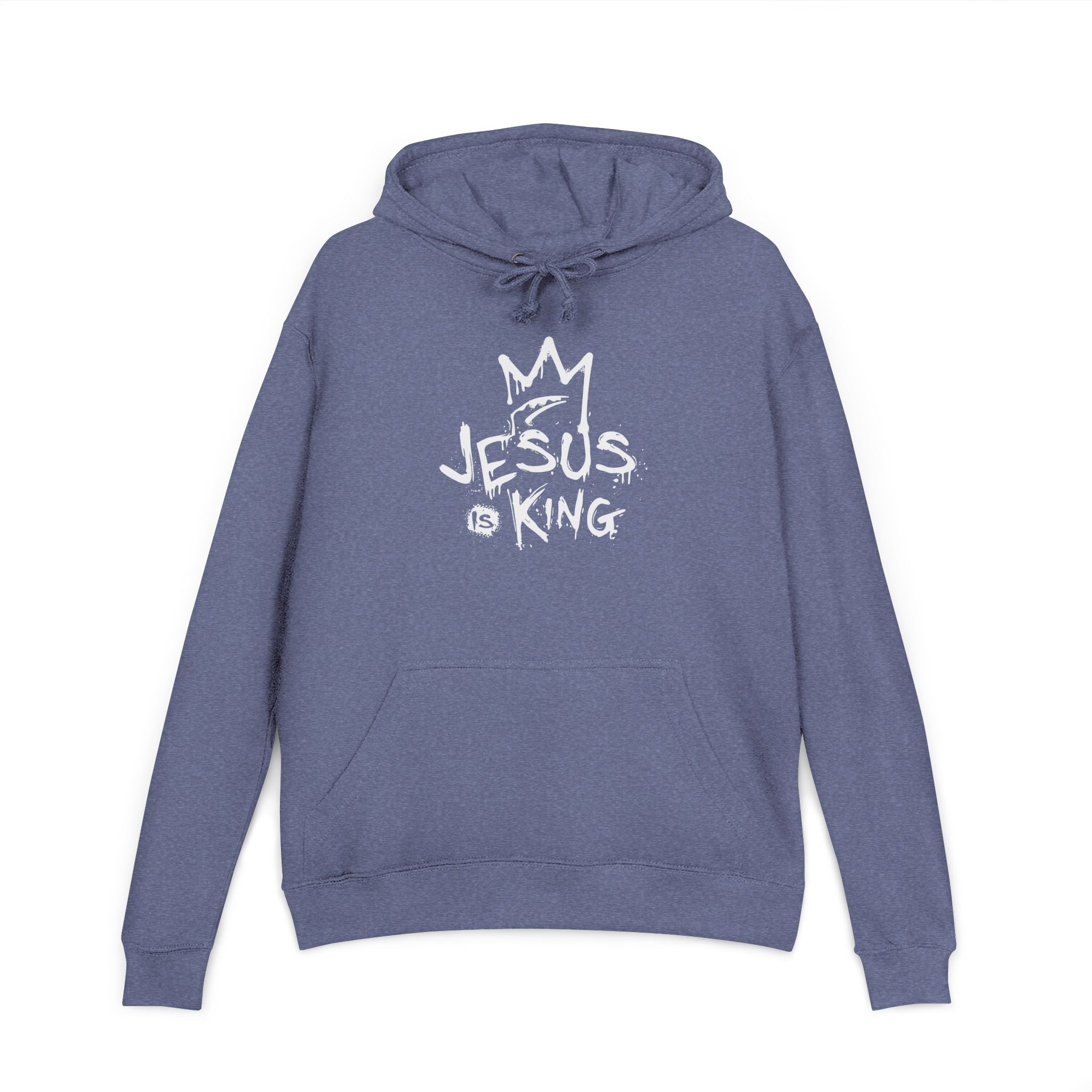 Faith Based Men's Hoodie - Jesus is King | Hoodie by atgodanddesigns