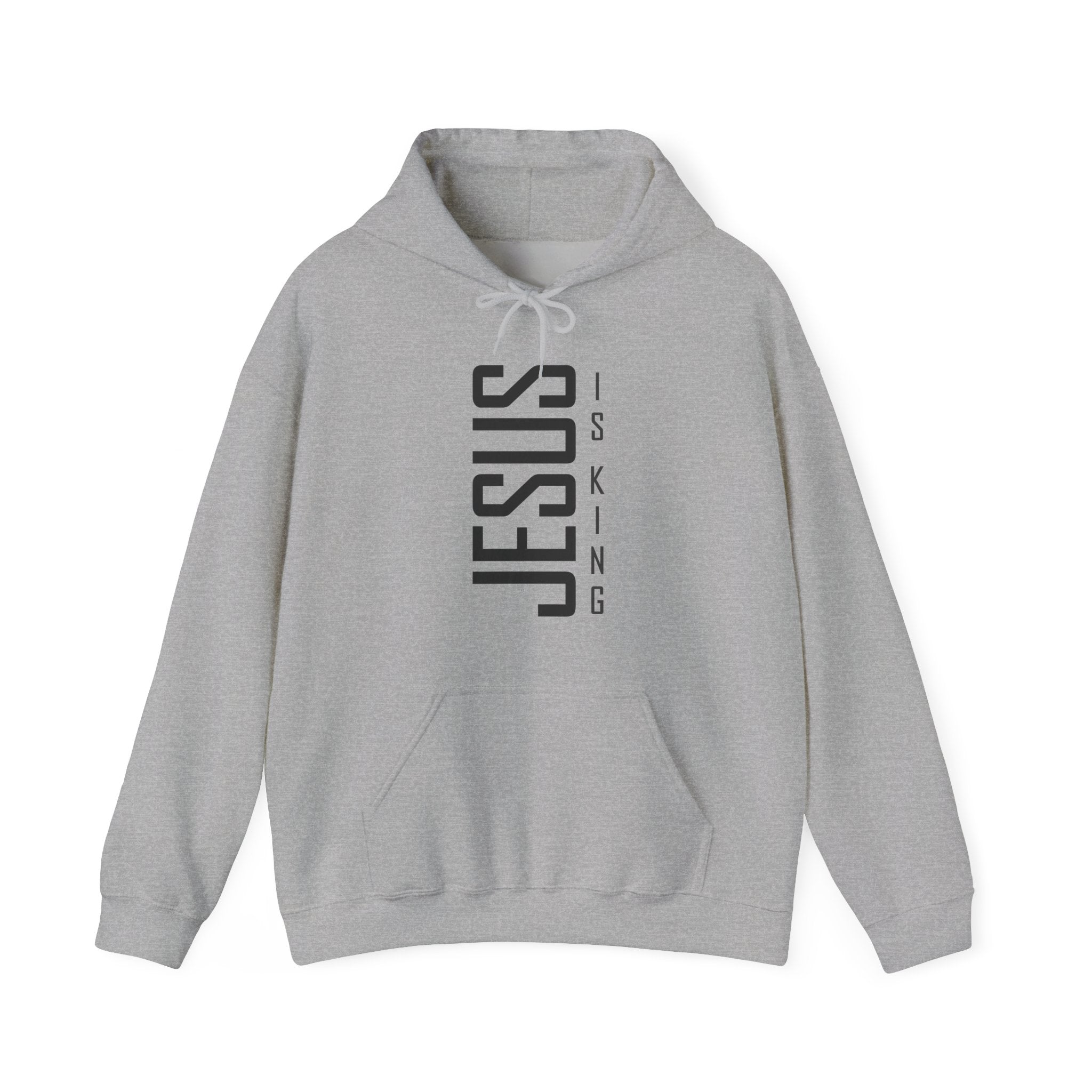 Faith Based Men's Hoodie - Jesus Is King | Hoodie by atgodanddesigns