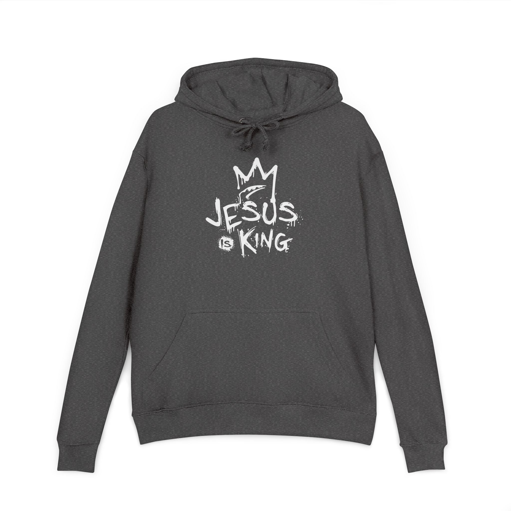 Faith Based Men's Hoodie - Jesus is King | Hoodie by atgodanddesigns