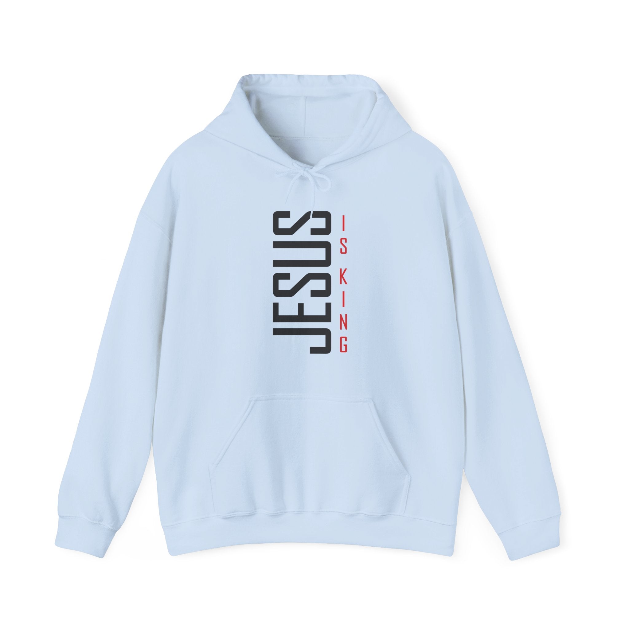 Faith Based Men's Hoodie - Jesus Is King | Hoodie by atgodanddesigns