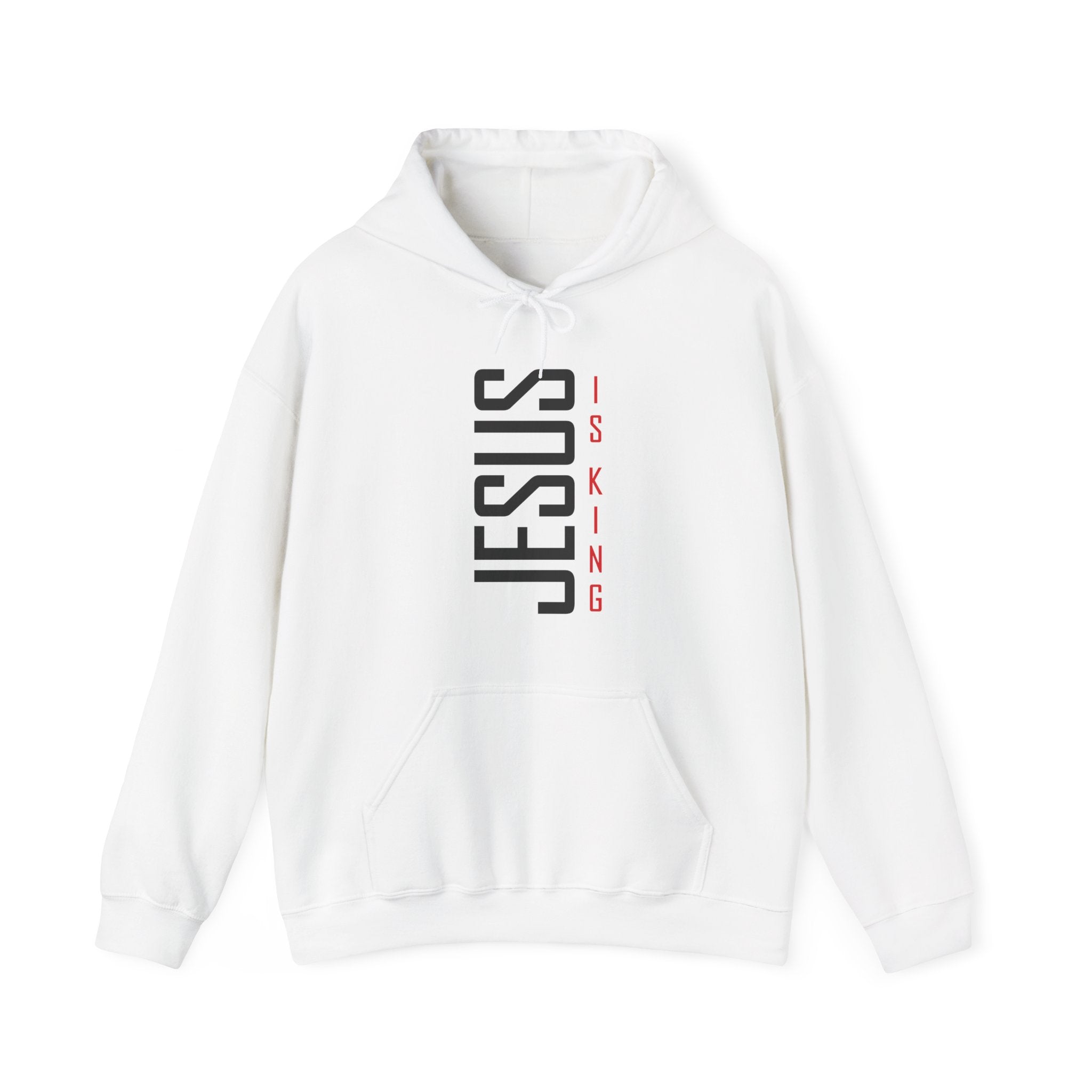 Faith Based Men's Hoodie - Jesus Is King | Hoodie by atgodanddesigns