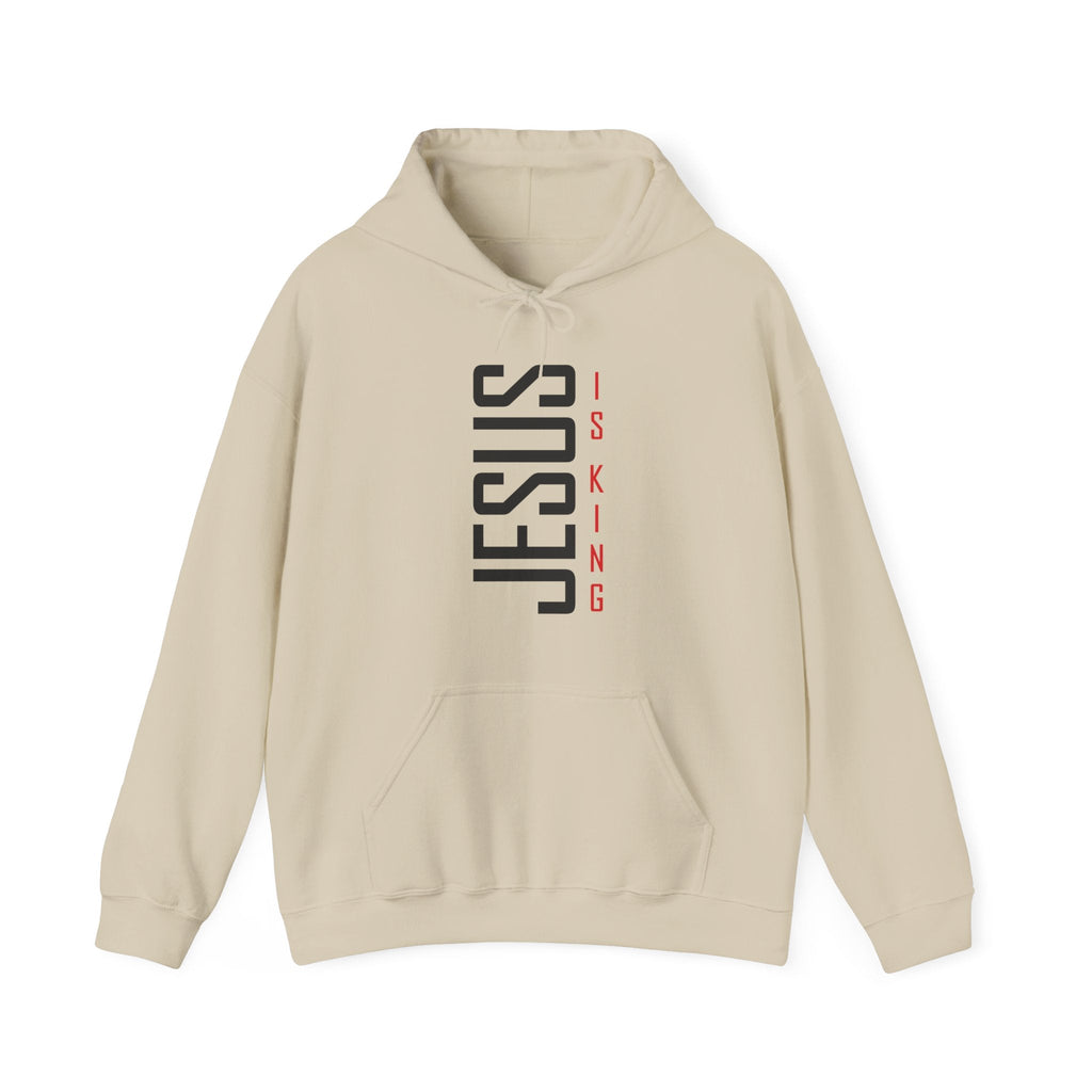 Faith Based Men's Hoodie - Jesus Is King | Hoodie by atgodanddesigns