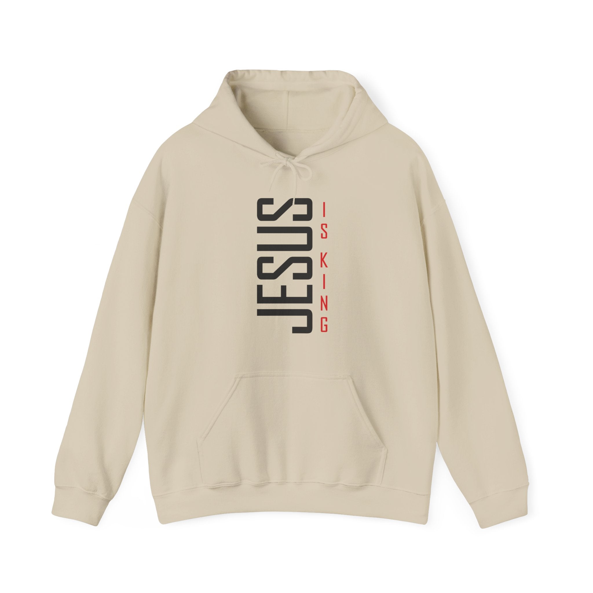 Faith Based Men's Hoodie - Jesus Is King | Hoodie by atgodanddesigns