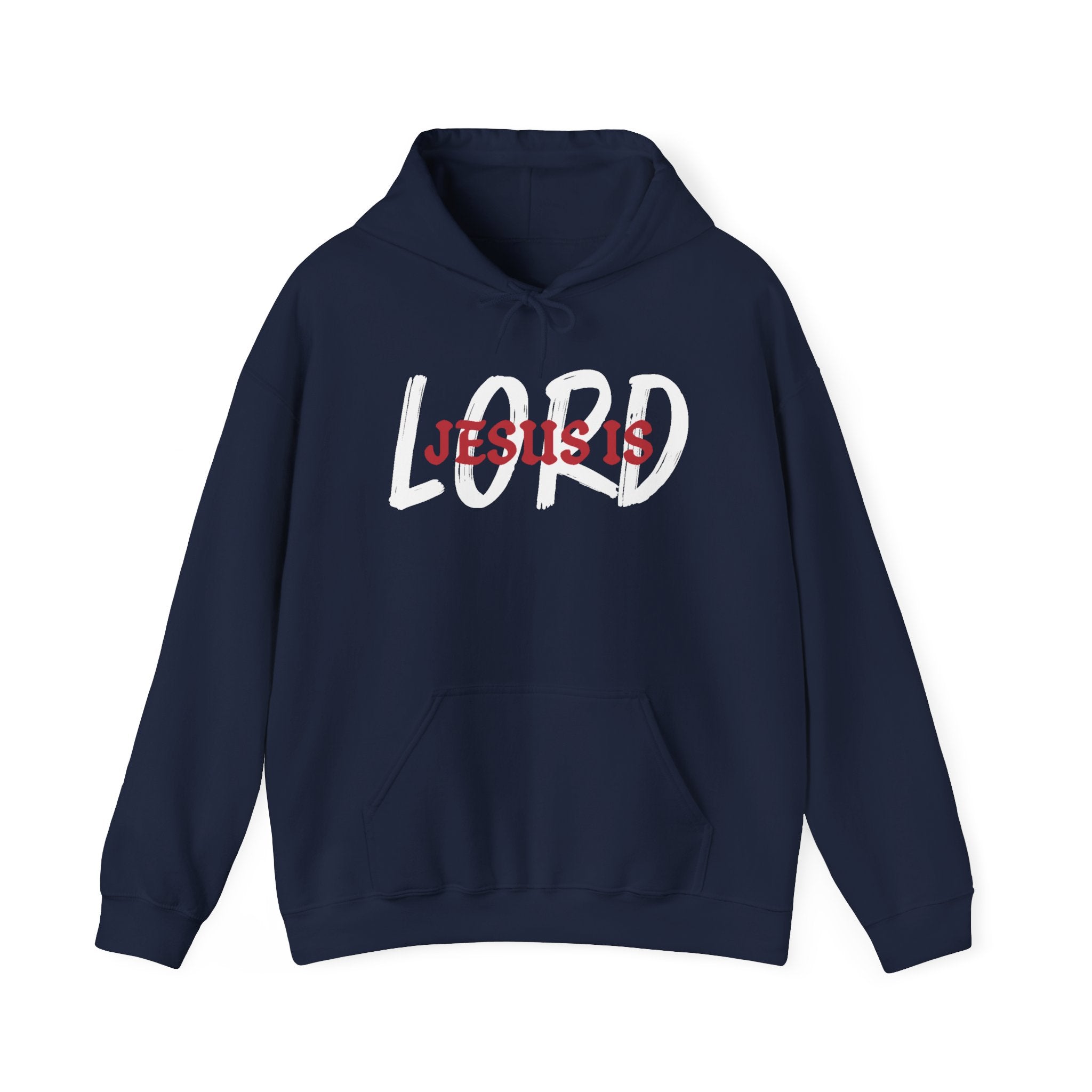 Faith Based Men's Hoodie - Jesus is Lord | Hoodie by atgodanddesigns