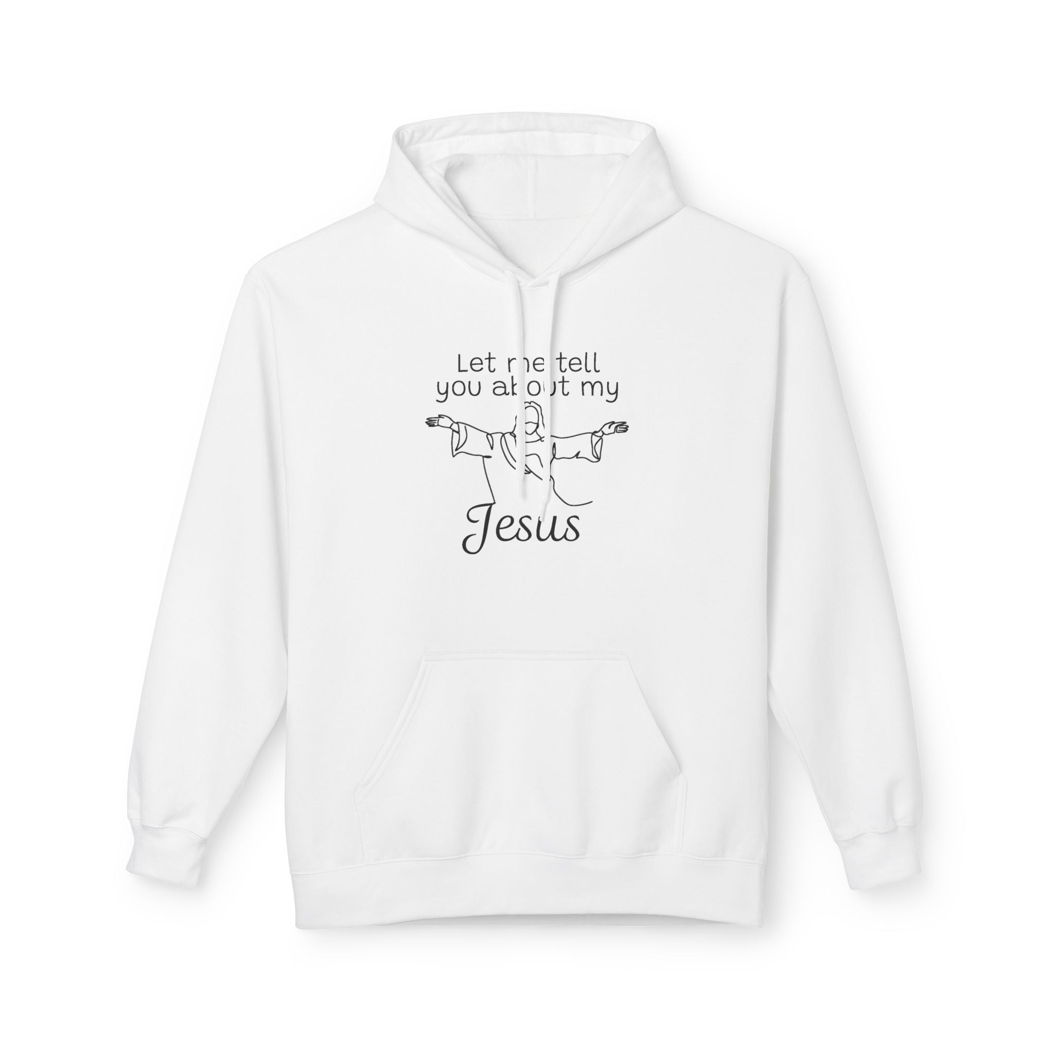 Faith Based Men's Hoodie - Let Me Tell You About My Jesus | Hoodie by atgodanddesigns