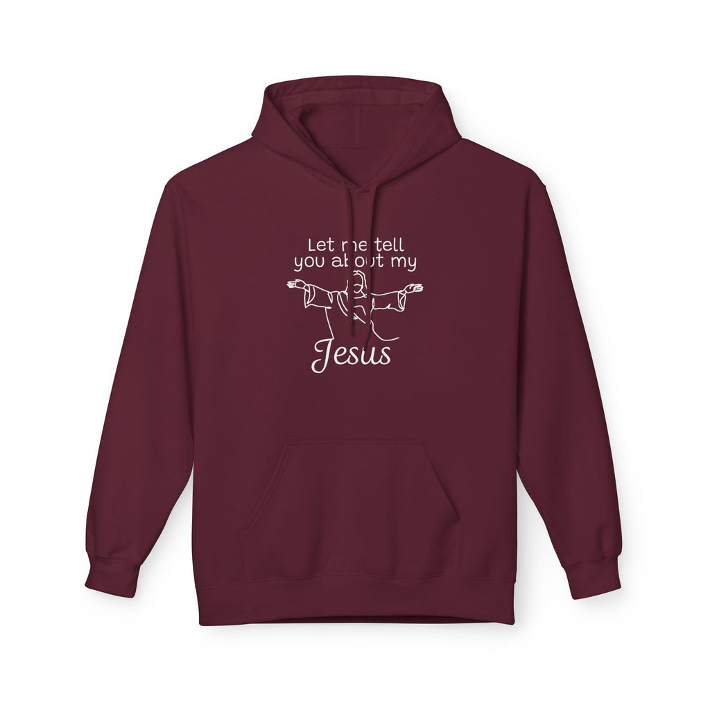 Faith Based Men's Hoodie - Let Me Tell You About My Jesus | Hoodie by atgodanddesigns