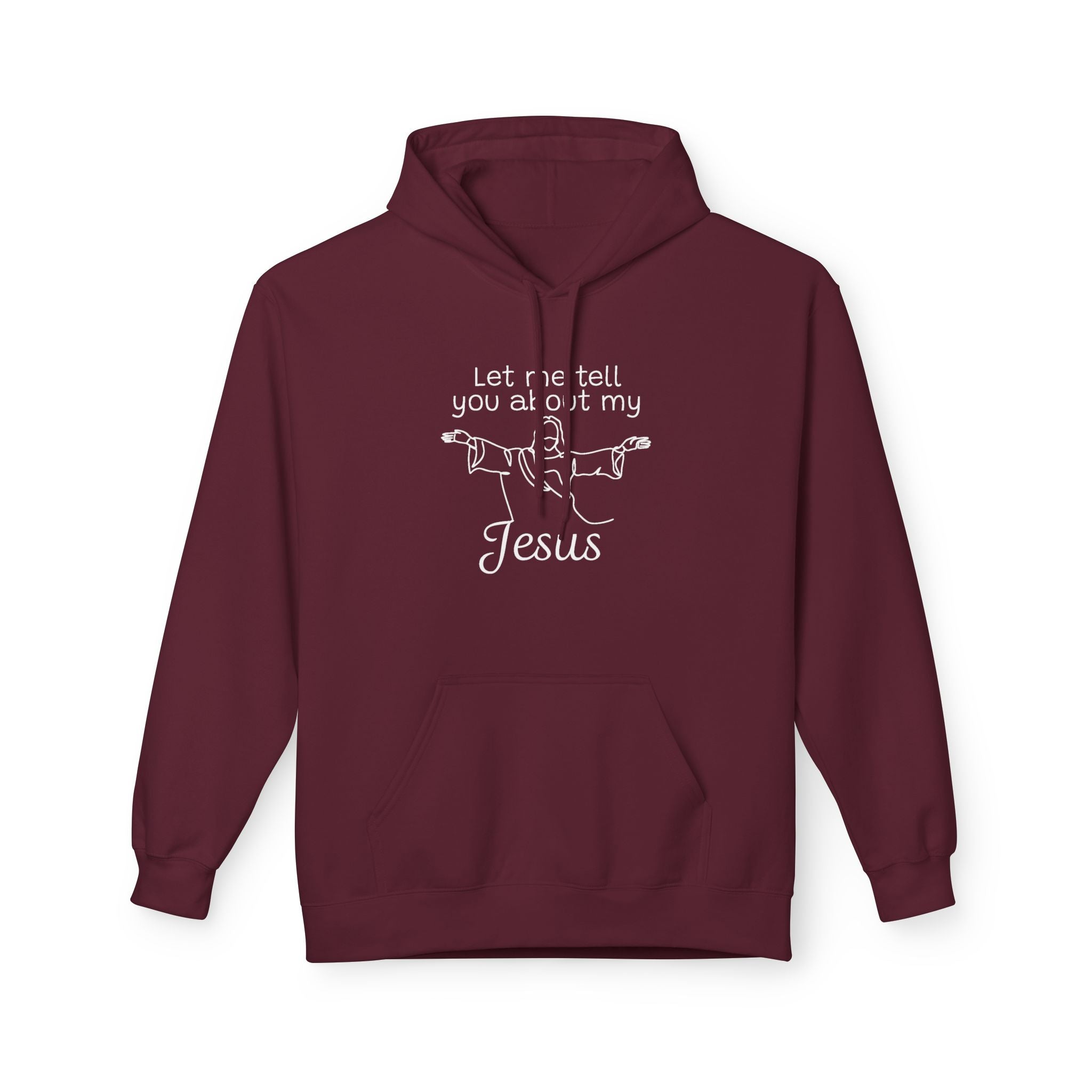 Faith Based Men's Hoodie - Let Me Tell You About My Jesus | Hoodie by atgodanddesigns