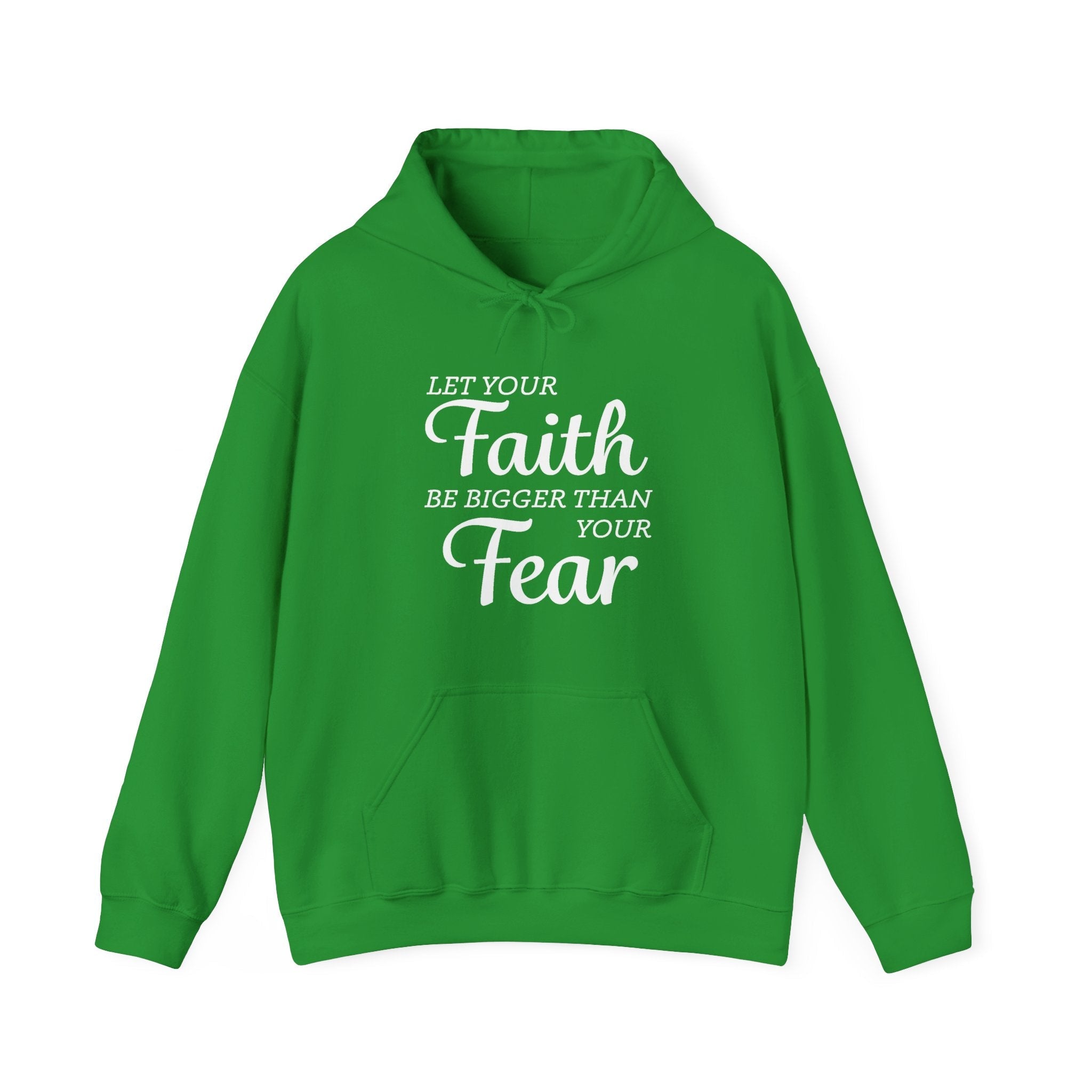 Faith Based Men's Hoodie - Let Your Faith Be Bigger Than Your Fear | Hoodie by atgodanddesigns