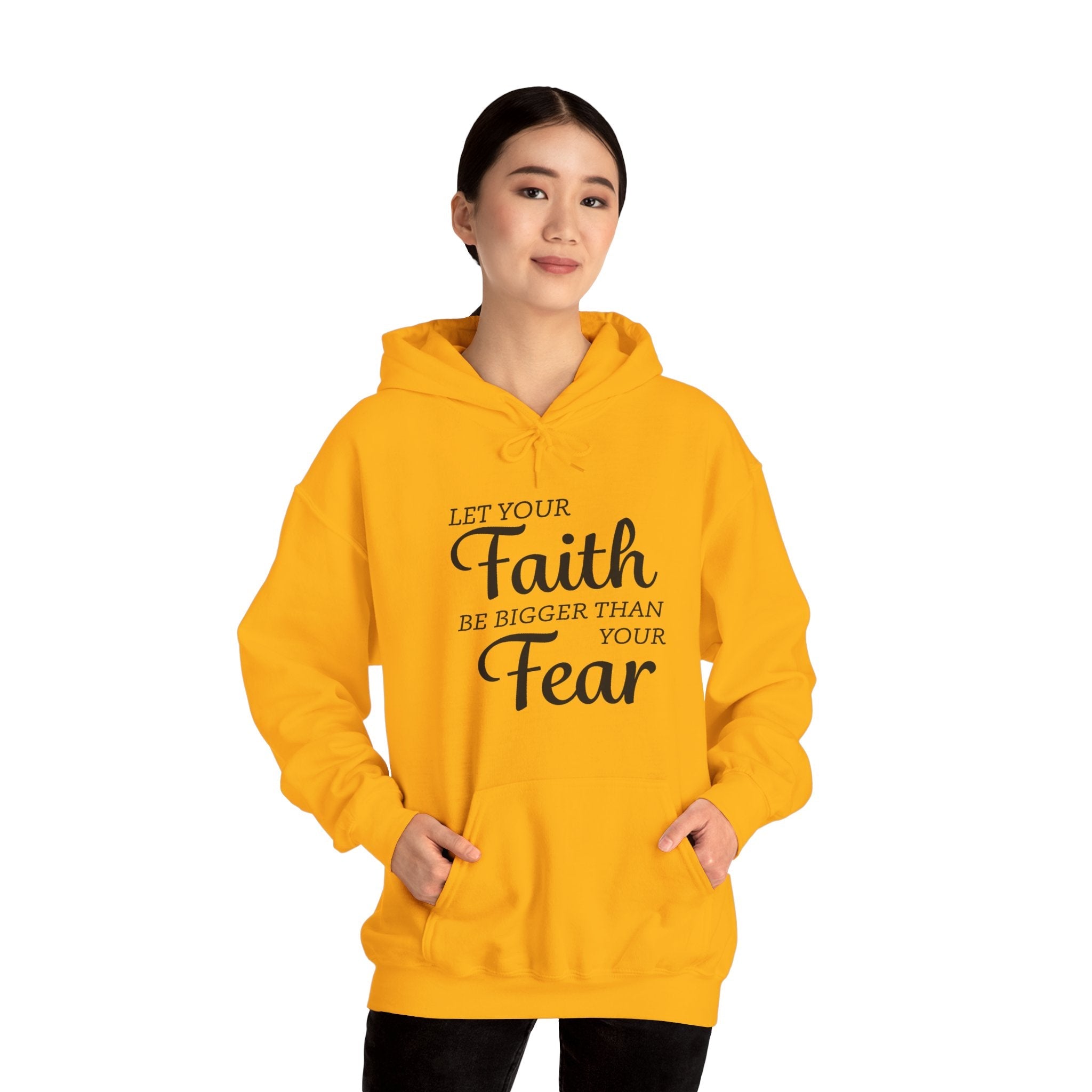 Faith Based Men's Hoodie - Let Your Faith Be Bigger Than Your Fear | Hoodie by atgodanddesigns