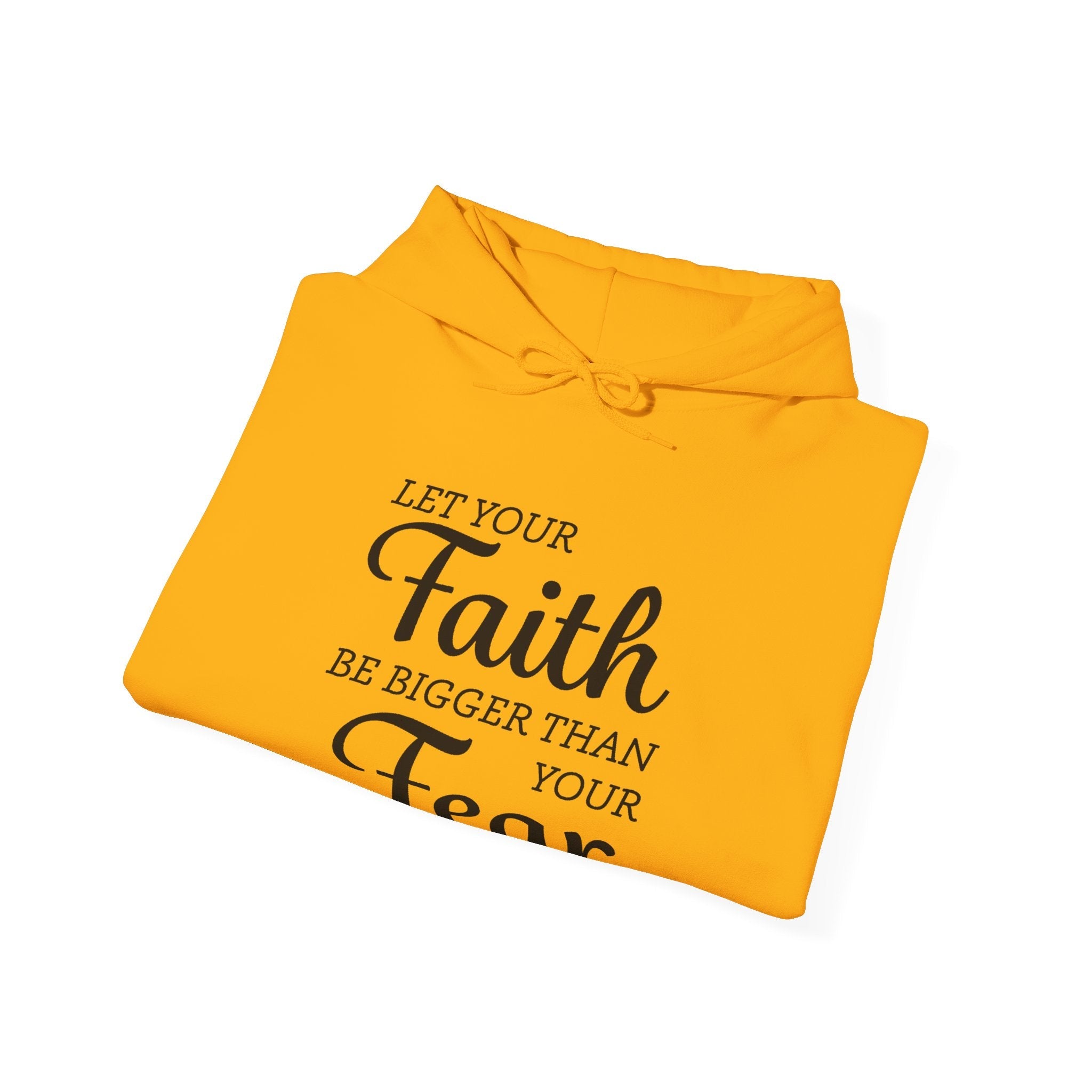 Faith Based Men's Hoodie - Let Your Faith Be Bigger Than Your Fear | Hoodie by atgodanddesigns