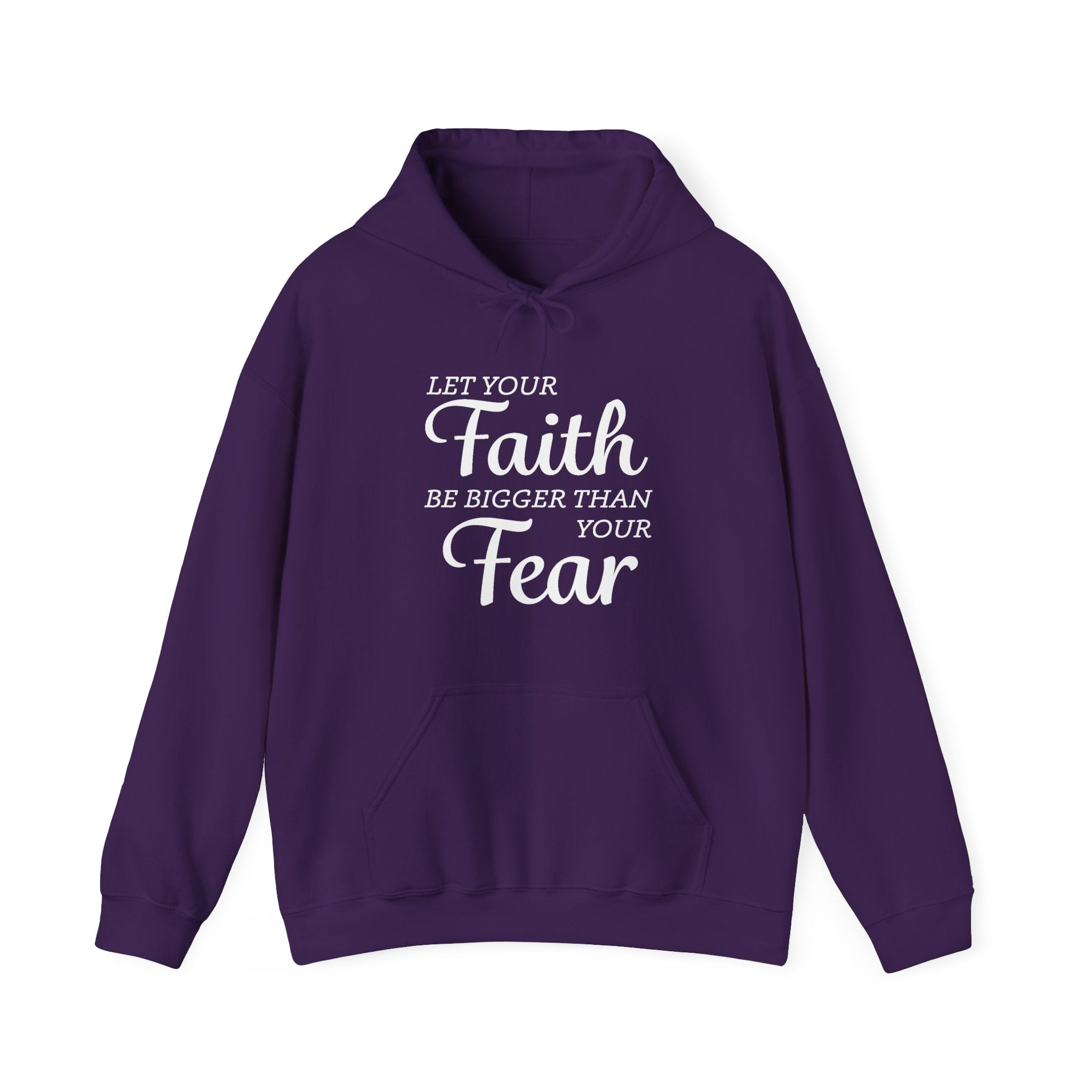 Faith Based Men's Hoodie - Let Your Faith Be Bigger Than Your Fear | Hoodie by atgodanddesigns