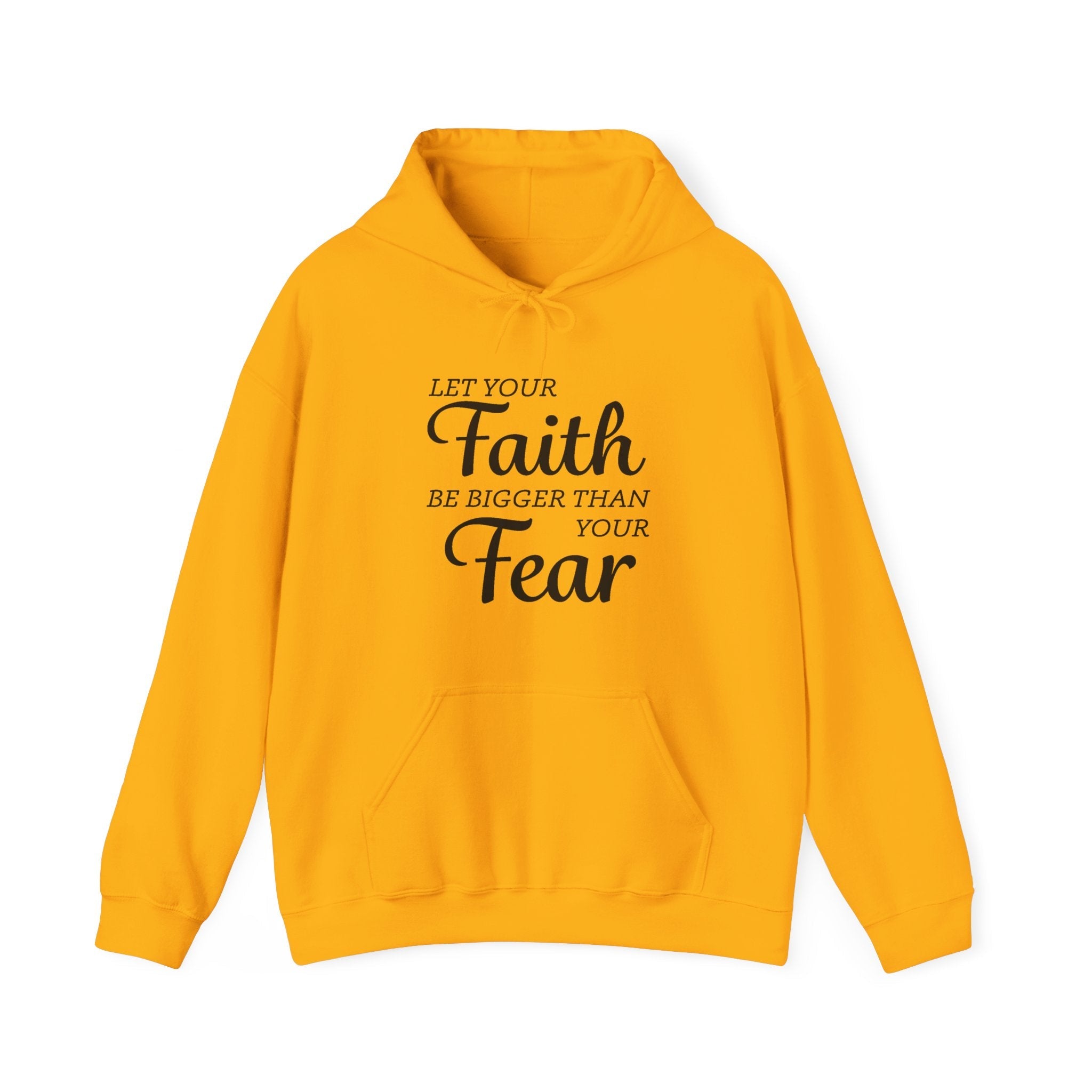 Faith Based Men's Hoodie - Let Your Faith Be Bigger Than Your Fear | Hoodie by atgodanddesigns