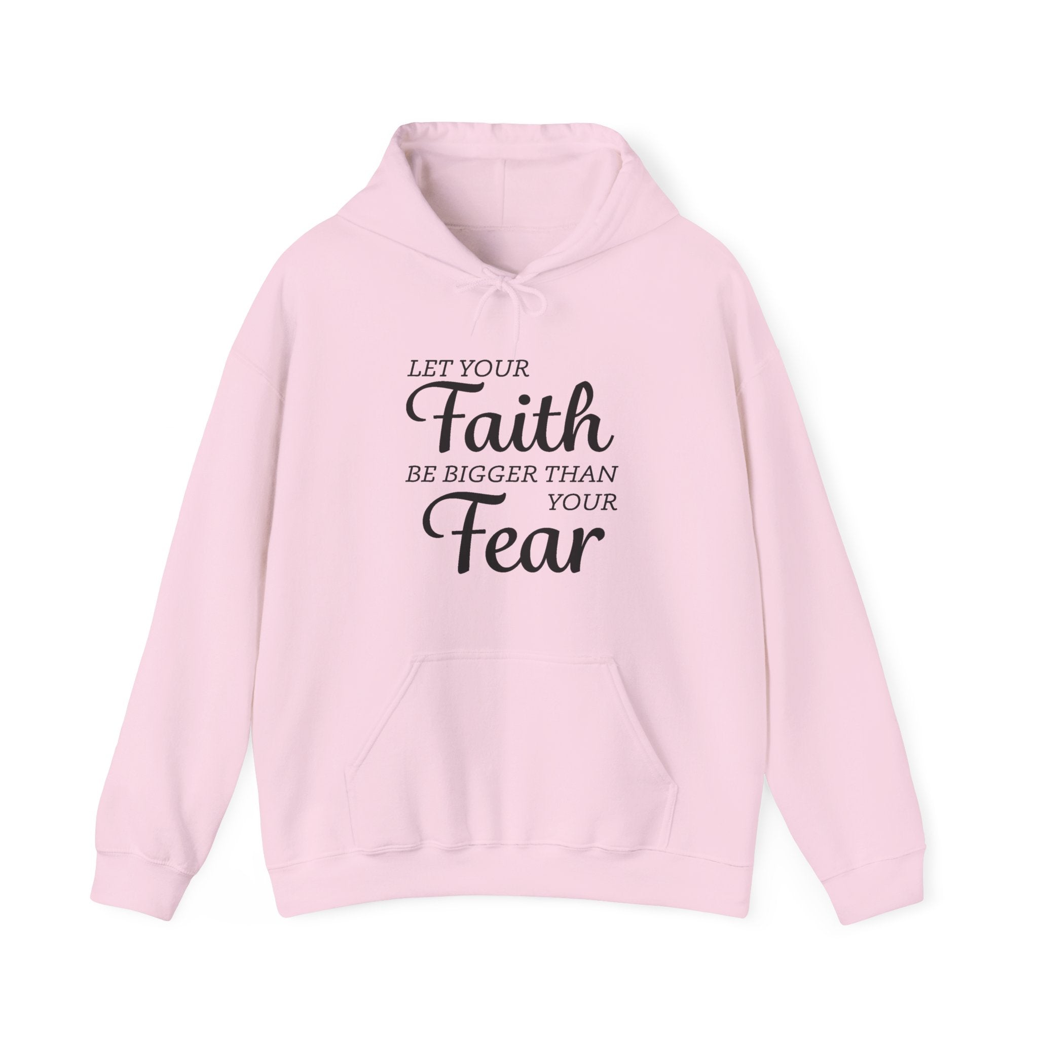 Faith Based Men's Hoodie - Let Your Faith Be Bigger Than Your Fear | Hoodie by atgodanddesigns