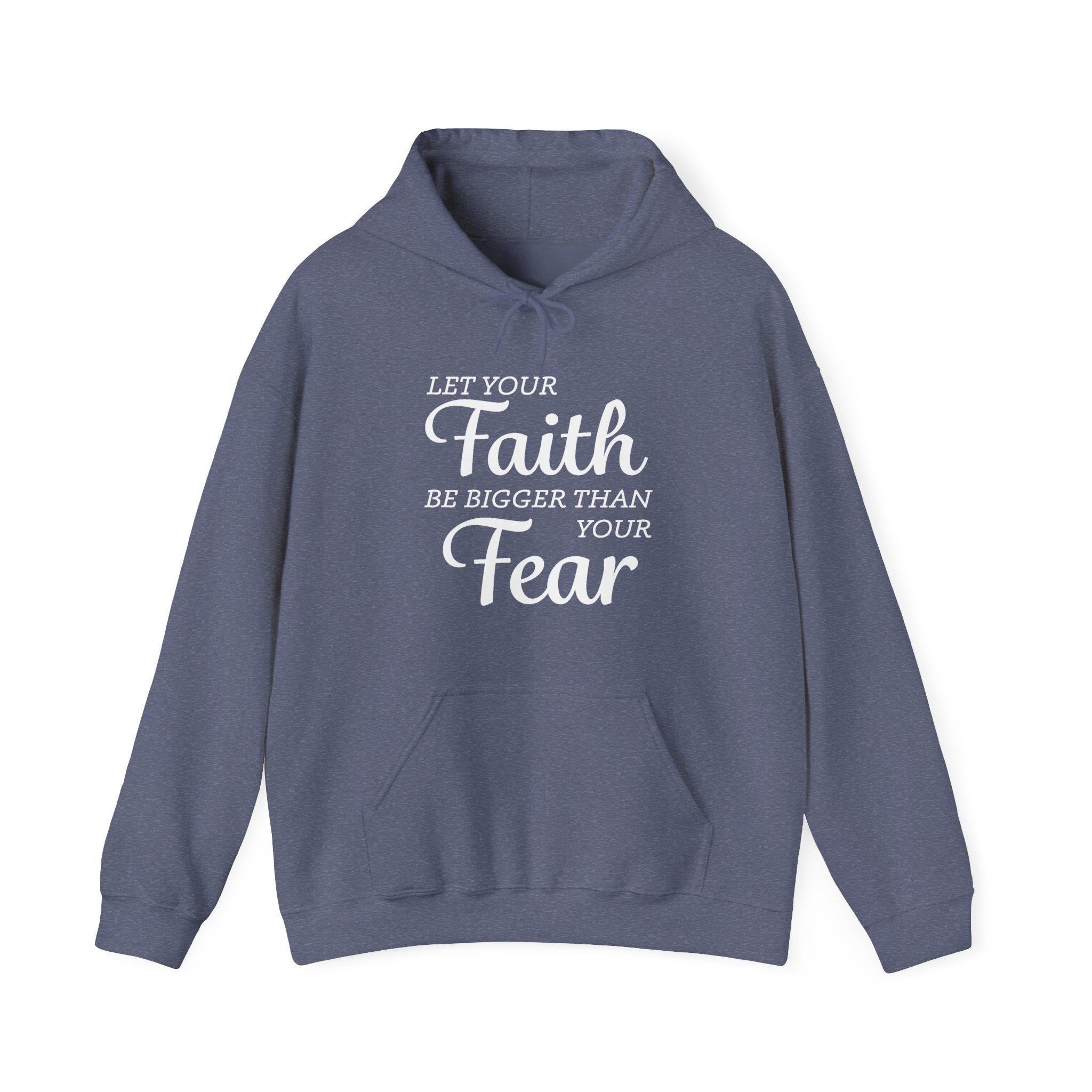 Faith Based Men's Hoodie - Let Your Faith Be Bigger Than Your Fear | Hoodie by atgodanddesigns