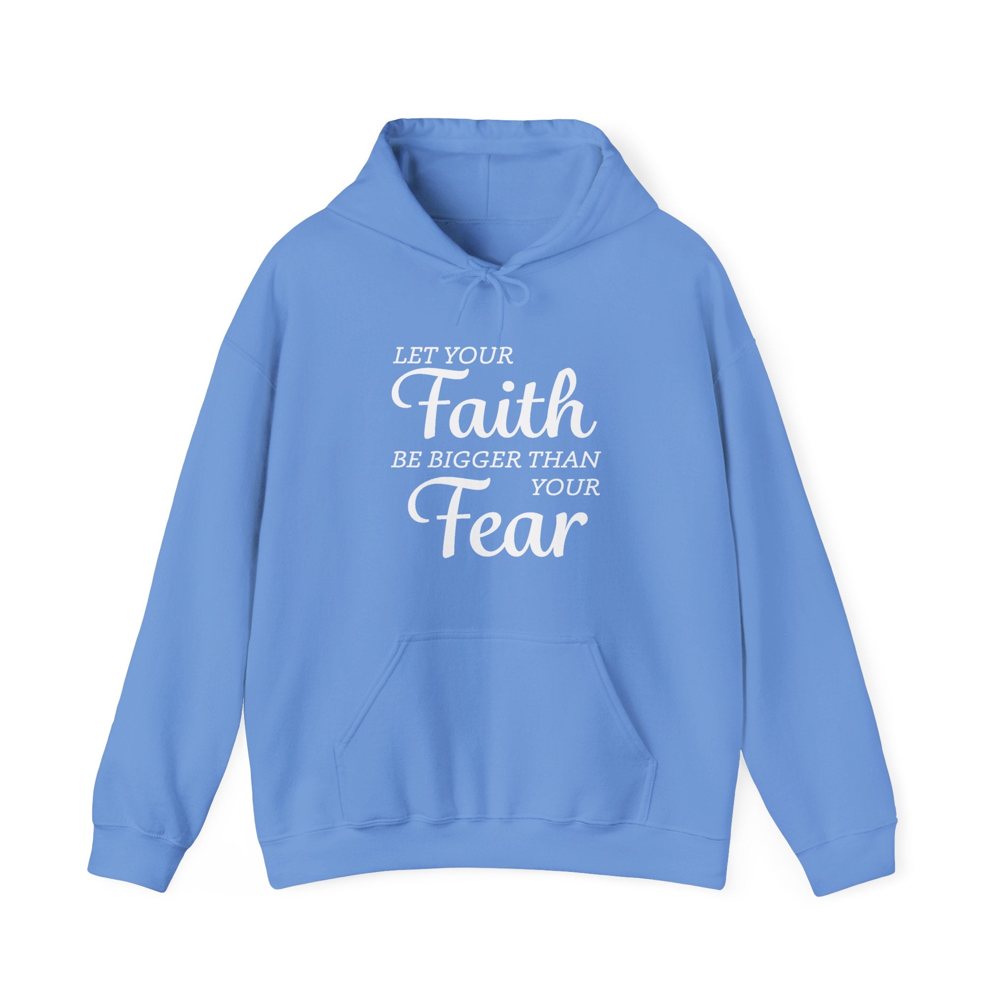 Faith Based Men's Hoodie - Let Your Faith Be Bigger Than Your Fear | Hoodie by atgodanddesigns