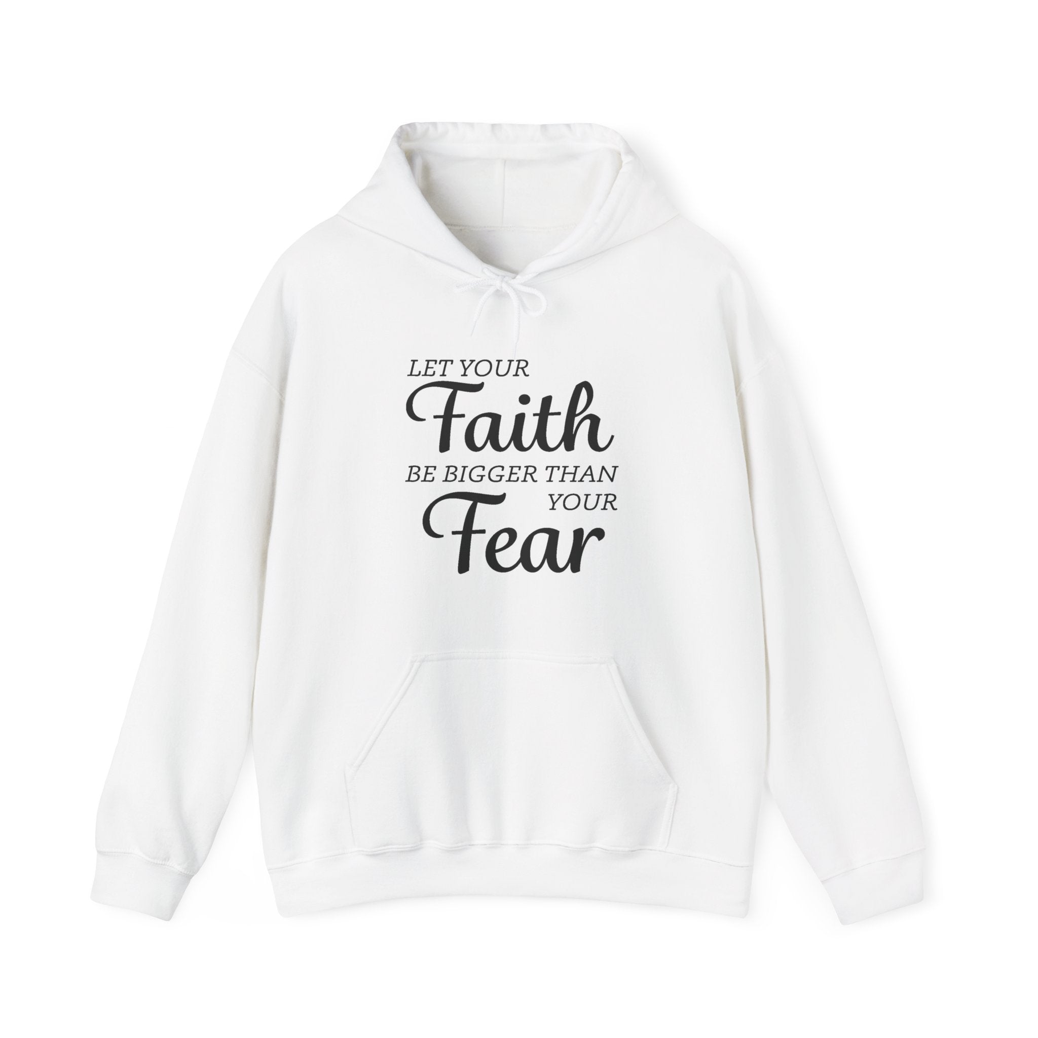 Faith Based Men's Hoodie - Let Your Faith Be Bigger Than Your Fear | Hoodie by atgodanddesigns