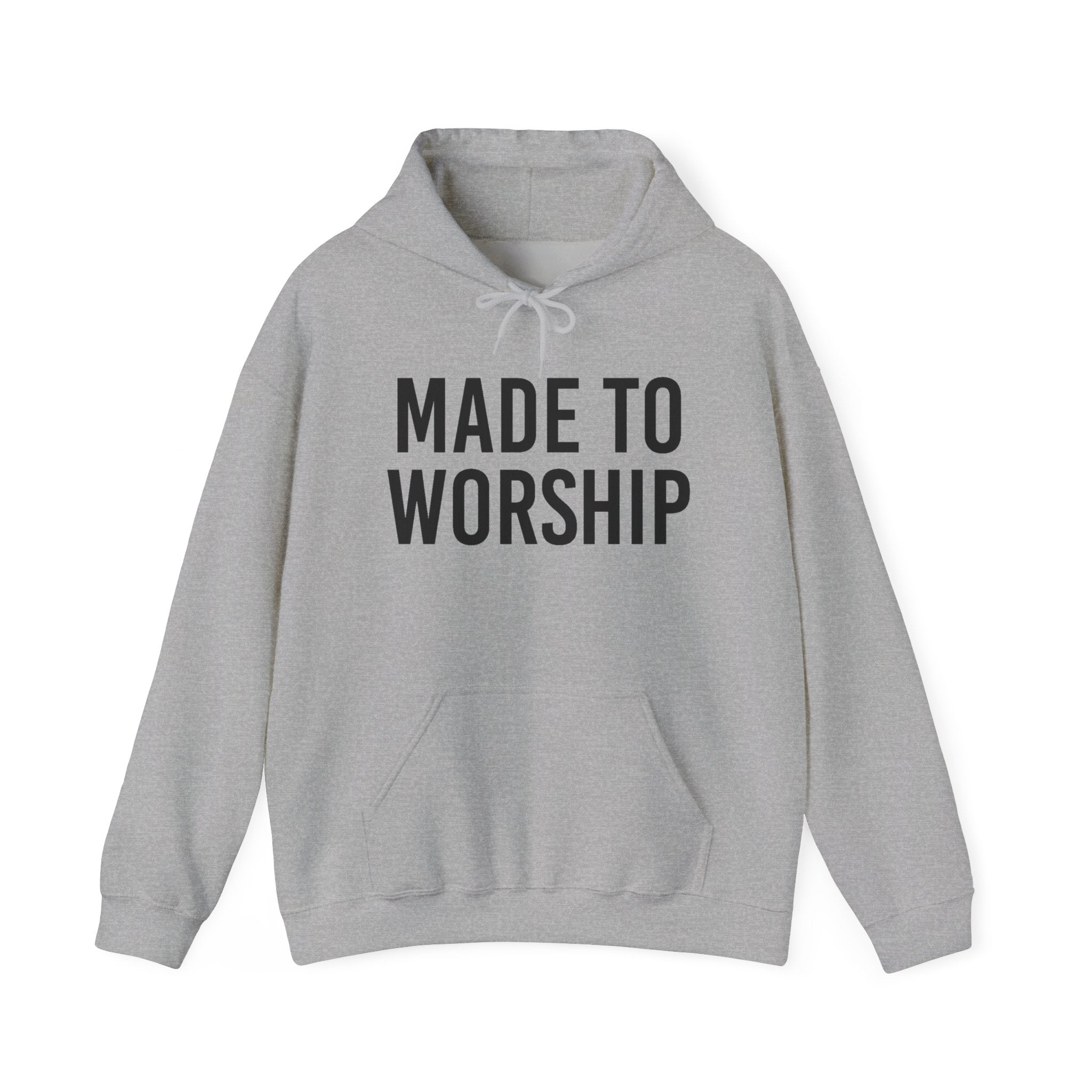 Faith Based Men's Hoodie - Made to Worship Hoodie | Hoodie by atgodanddesigns