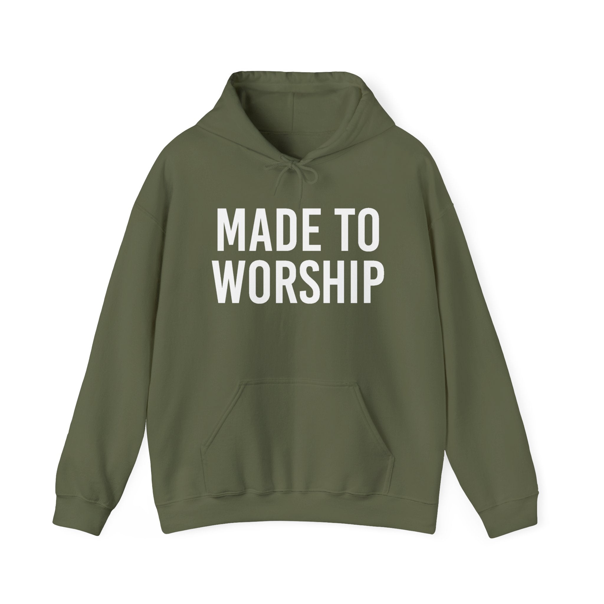 Faith Based Men's Hoodie - Made to Worship Hoodie | Hoodie by atgodanddesigns