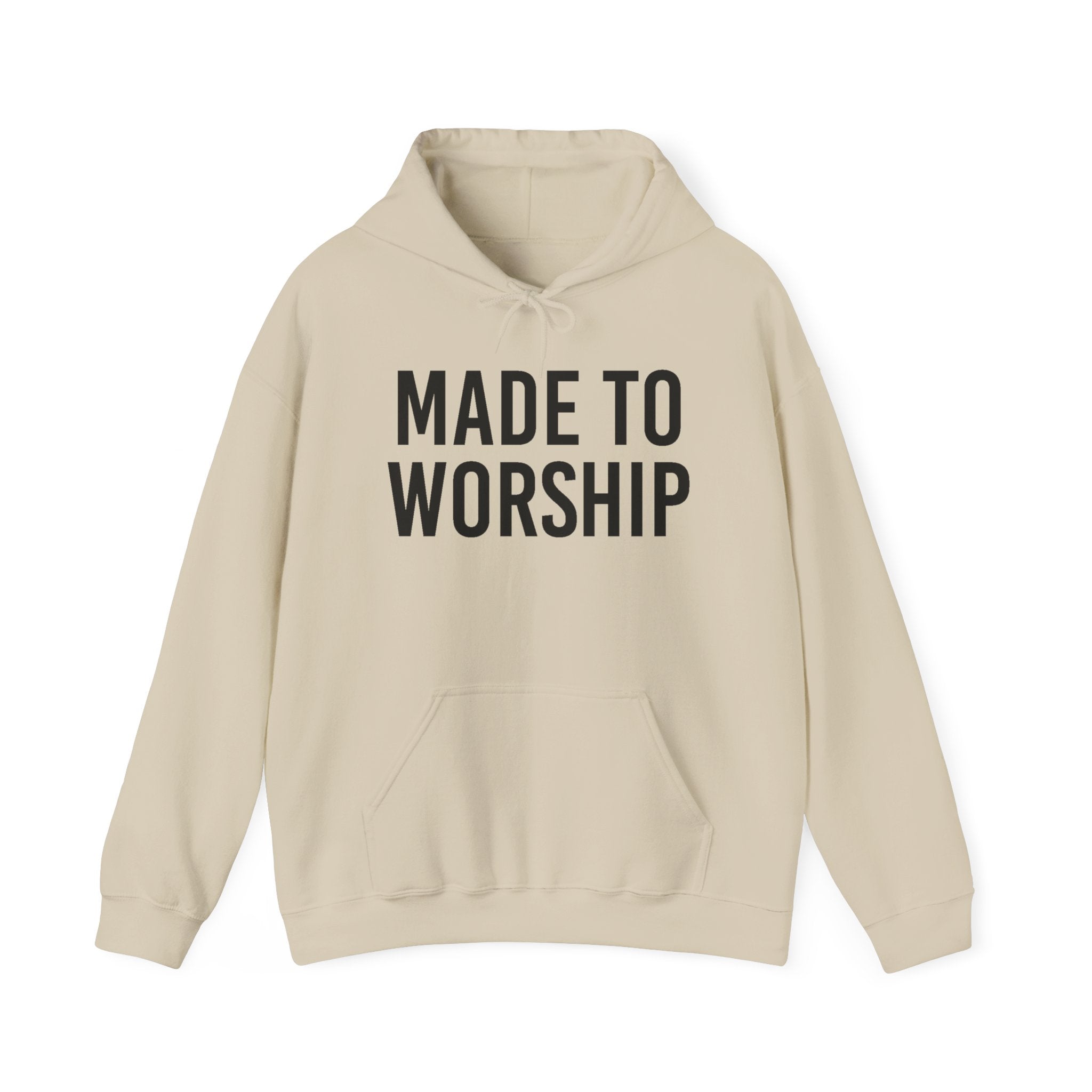 Faith Based Men's Hoodie - Made to Worship Hoodie | Hoodie by atgodanddesigns
