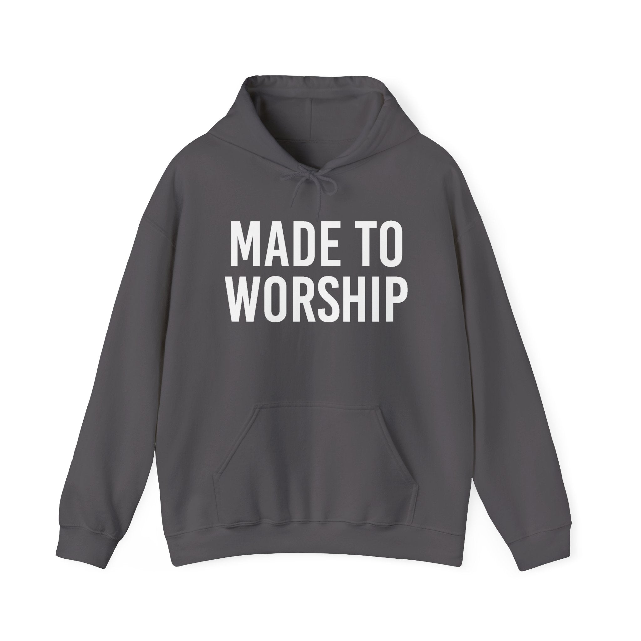 Faith Based Men's Hoodie - Made to Worship Hoodie | Hoodie by atgodanddesigns