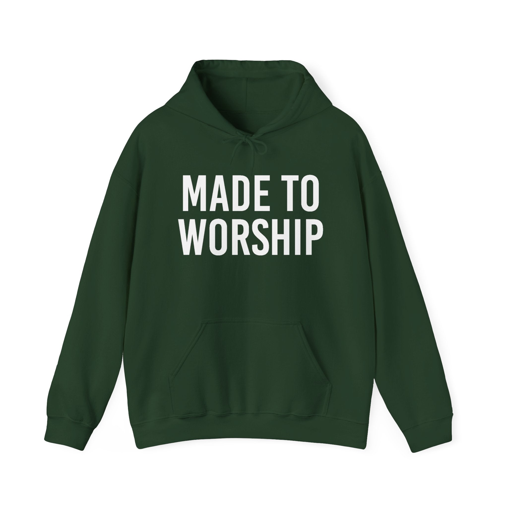 Faith Based Men's Hoodie - Made to Worship Hoodie | Hoodie by atgodanddesigns
