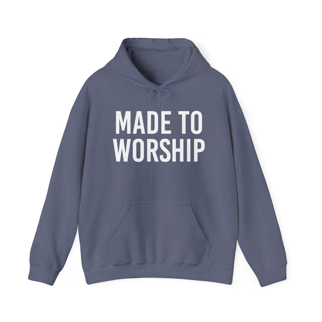 Faith Based Men's Hoodie - Made to Worship Hoodie | Hoodie by atgodanddesigns