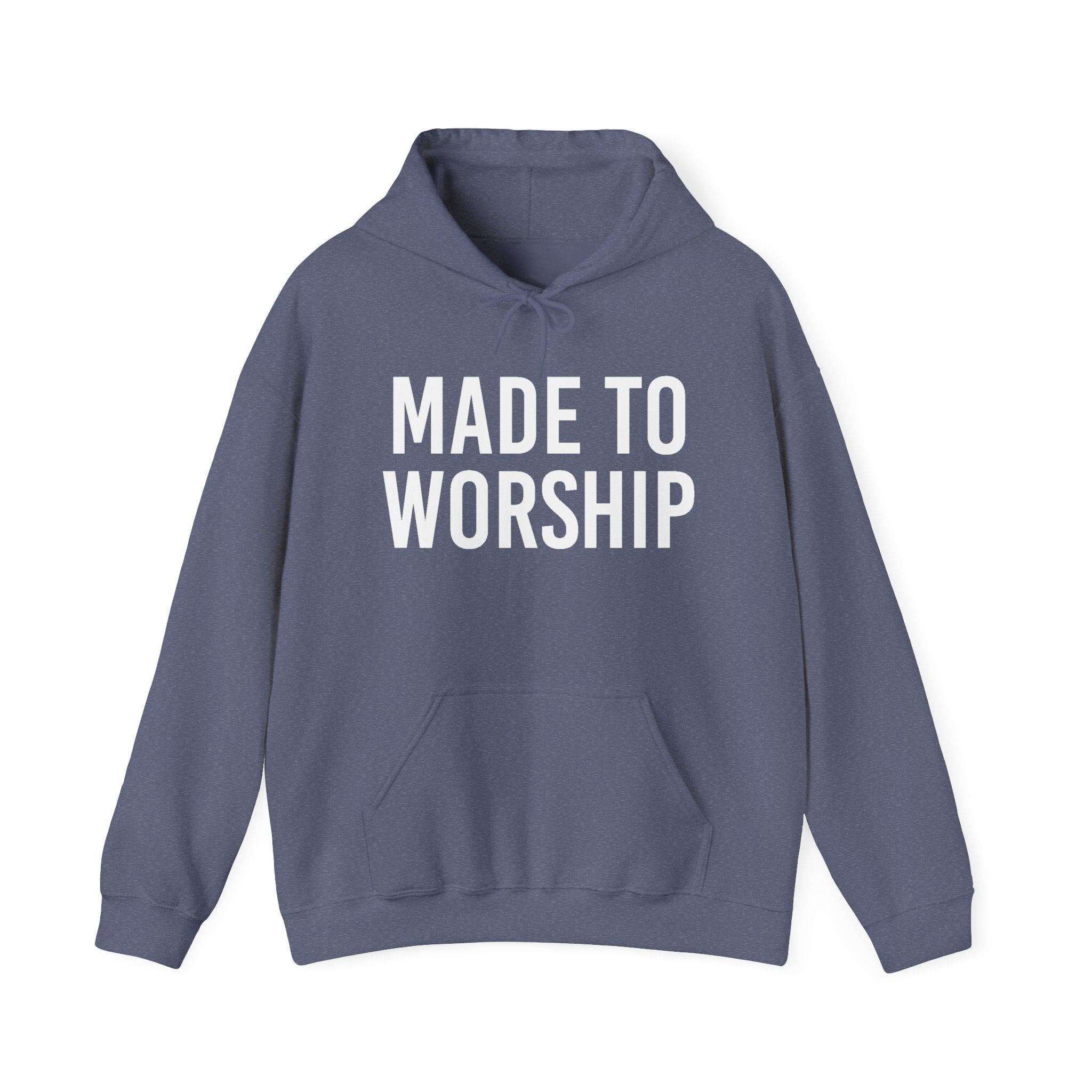 Faith Based Men's Hoodie - Made to Worship Hoodie | Hoodie by atgodanddesigns