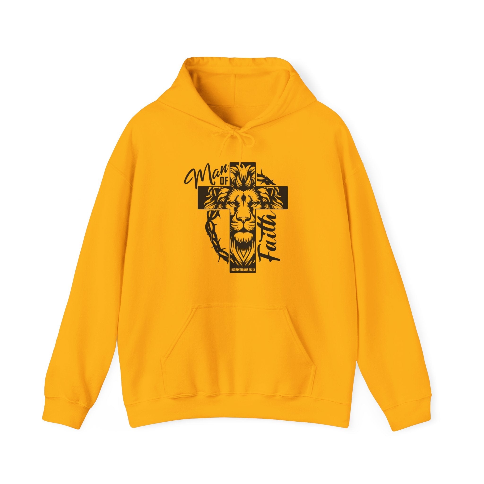 Faith Based Men's Hoodie - Man of Faith | Hoodie by atgodanddesigns