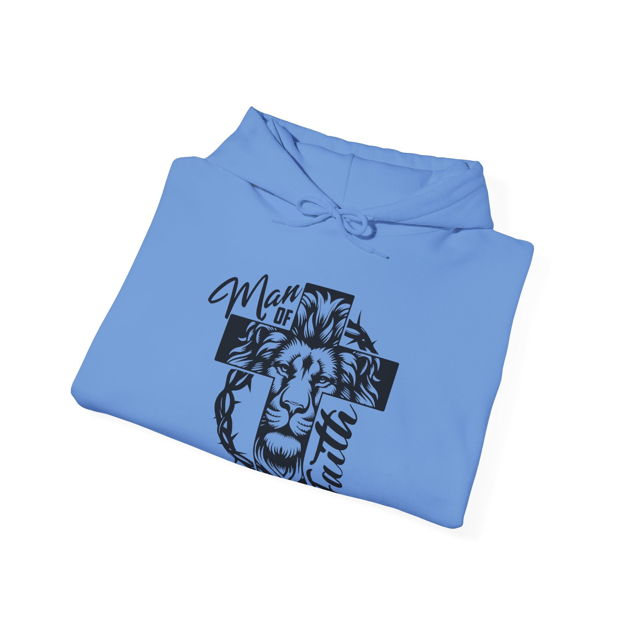 Faith Based Men's Hoodie - Man of Faith | Hoodie by atgodanddesigns