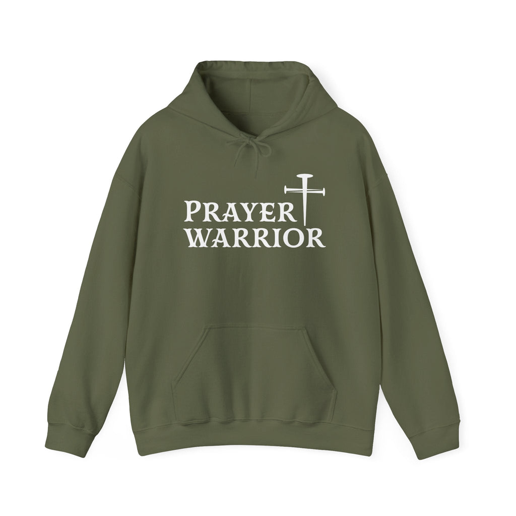 Faith Based Men's Hoodie - Prayer Warrior | Hoodie by atgodanddesigns
