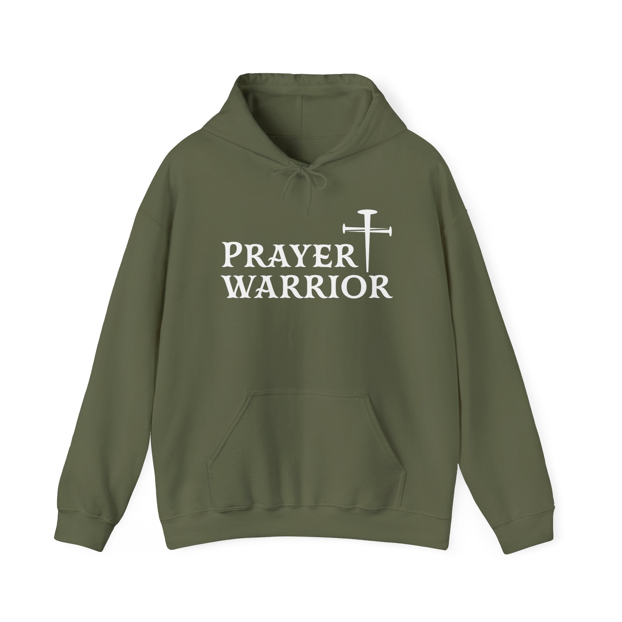 Faith Based Men's Hoodie - Prayer Warrior | Hoodie by atgodanddesigns