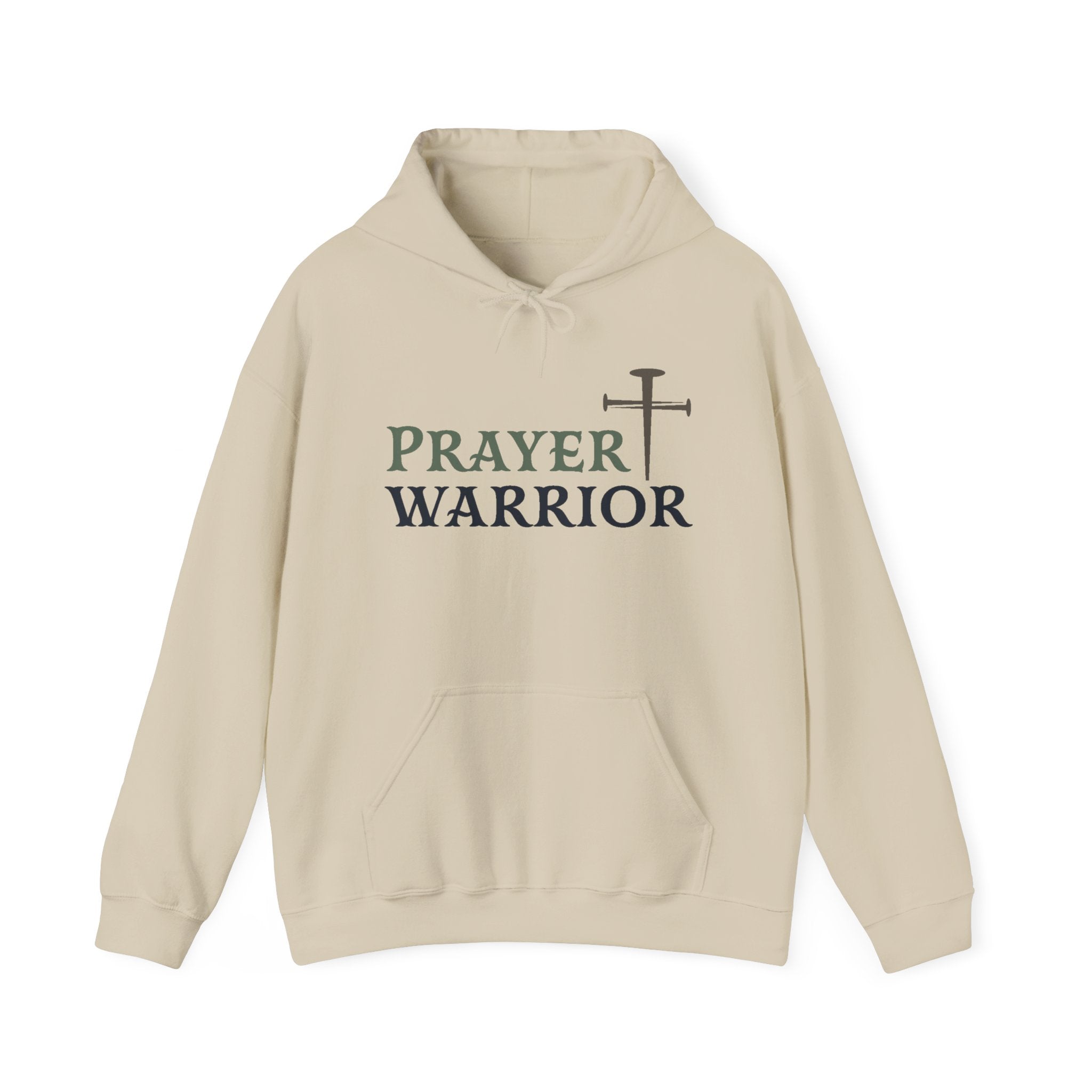 Faith Based Men's Hoodie - Prayer Warrior | Hoodie by atgodanddesigns
