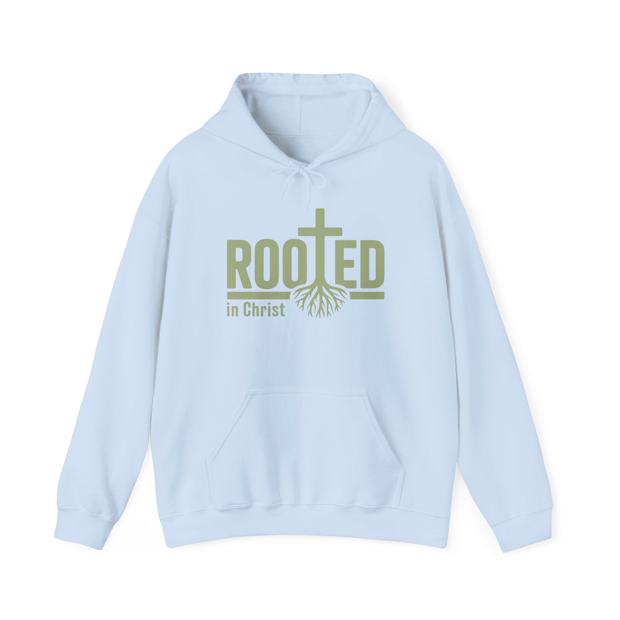 Faith Based Men's Hoodie - Rooted In Christ | Hoodie by atgodanddesigns