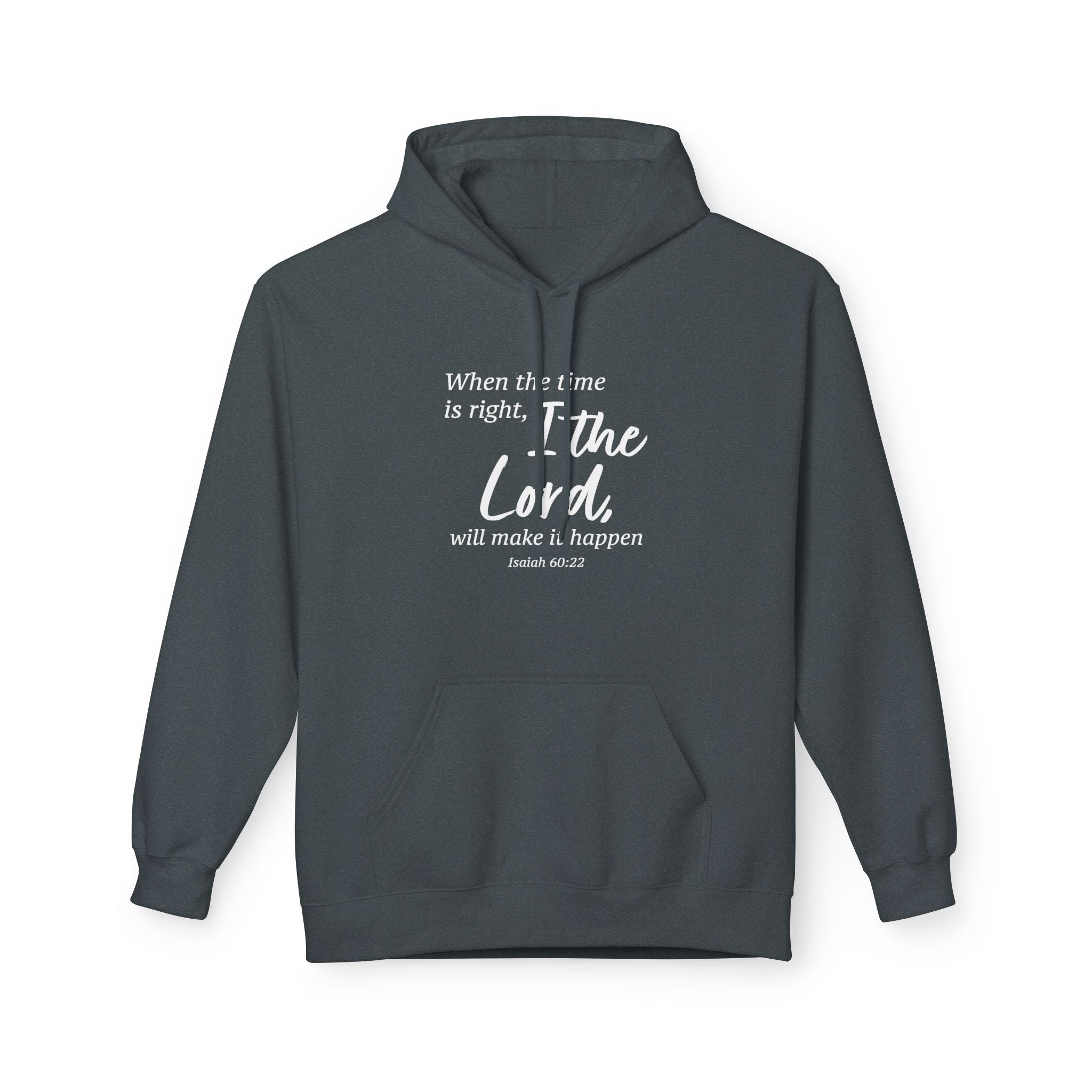 Faith Based Men's Hoodie - When The Time Is Right | Hoodie by atgodanddesigns